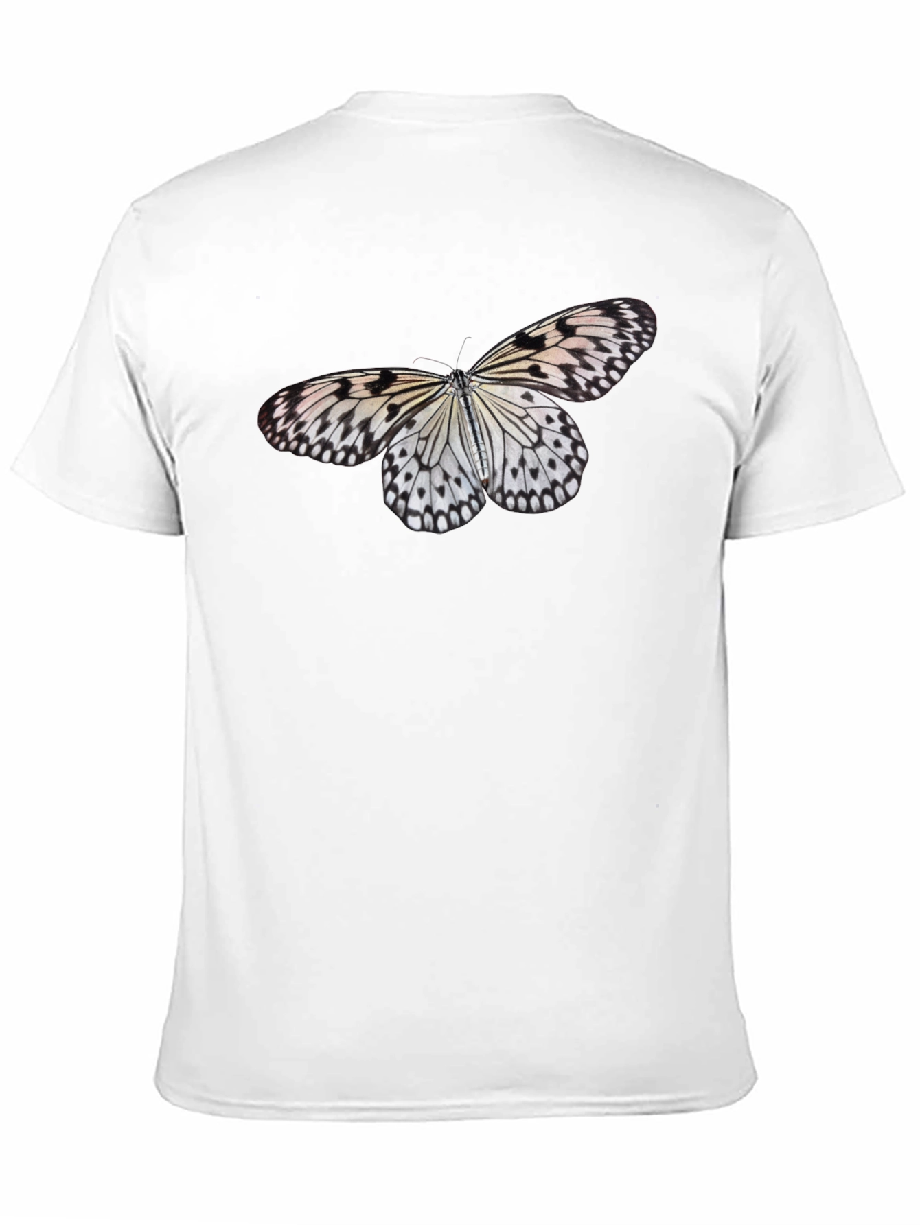 Butterfly Print Black T-Shirt