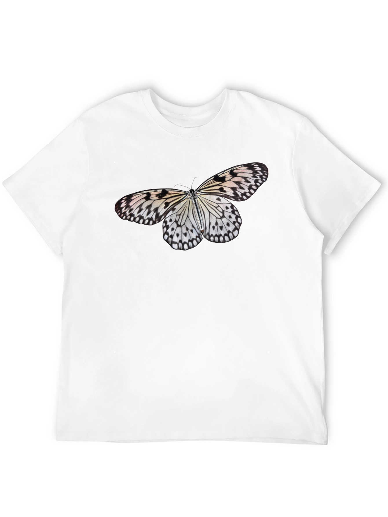 Butterfly Print Black T-Shirt