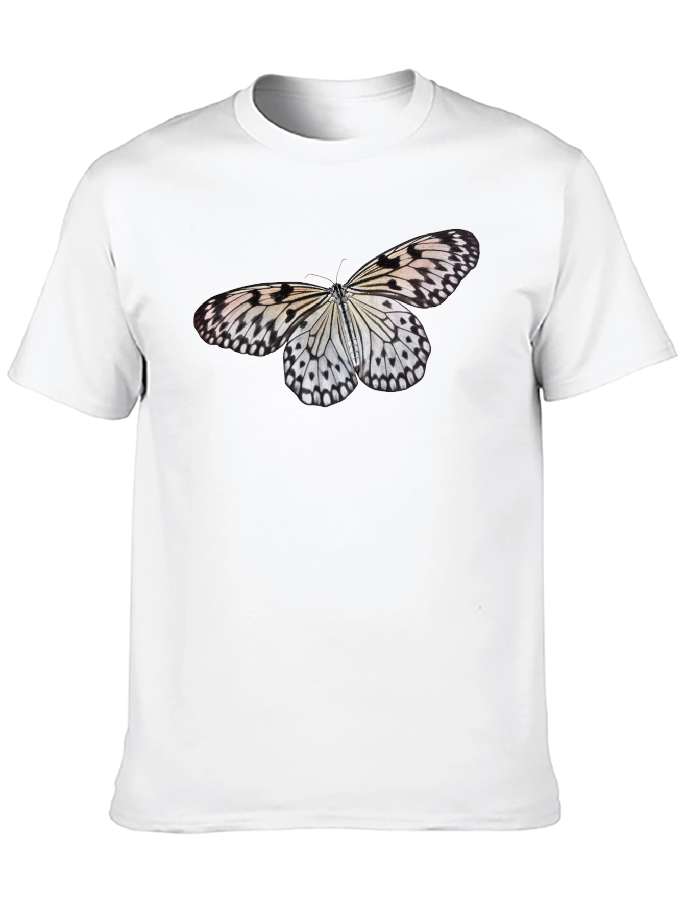 Butterfly Print Black T-Shirt
