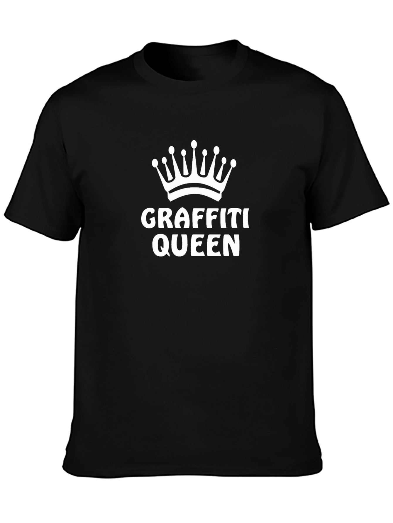 Graffiti Queen Black T-Shirt - Street Art Style
