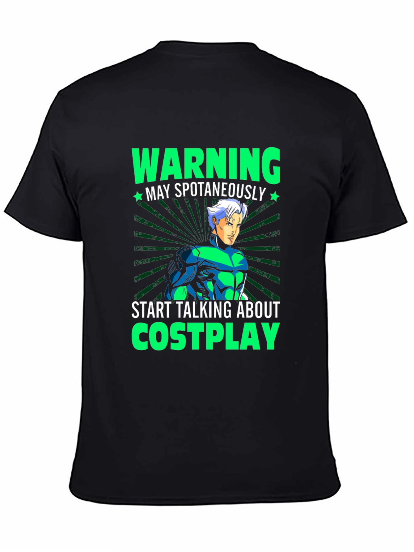 Warning May Spontaneously Talk Cosplay T-Shirt