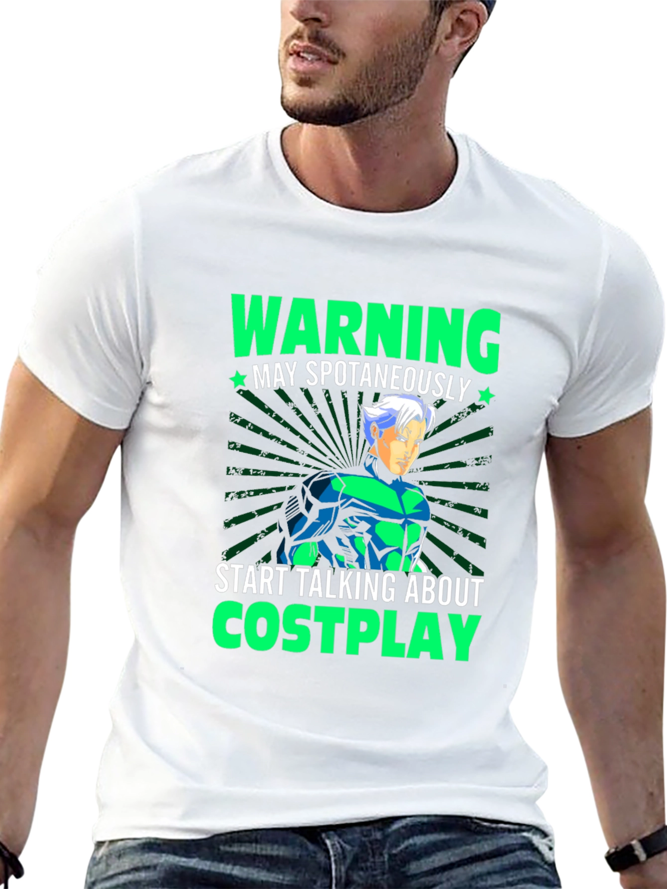 Warning May Spontaneously Talk Cosplay T-Shirt