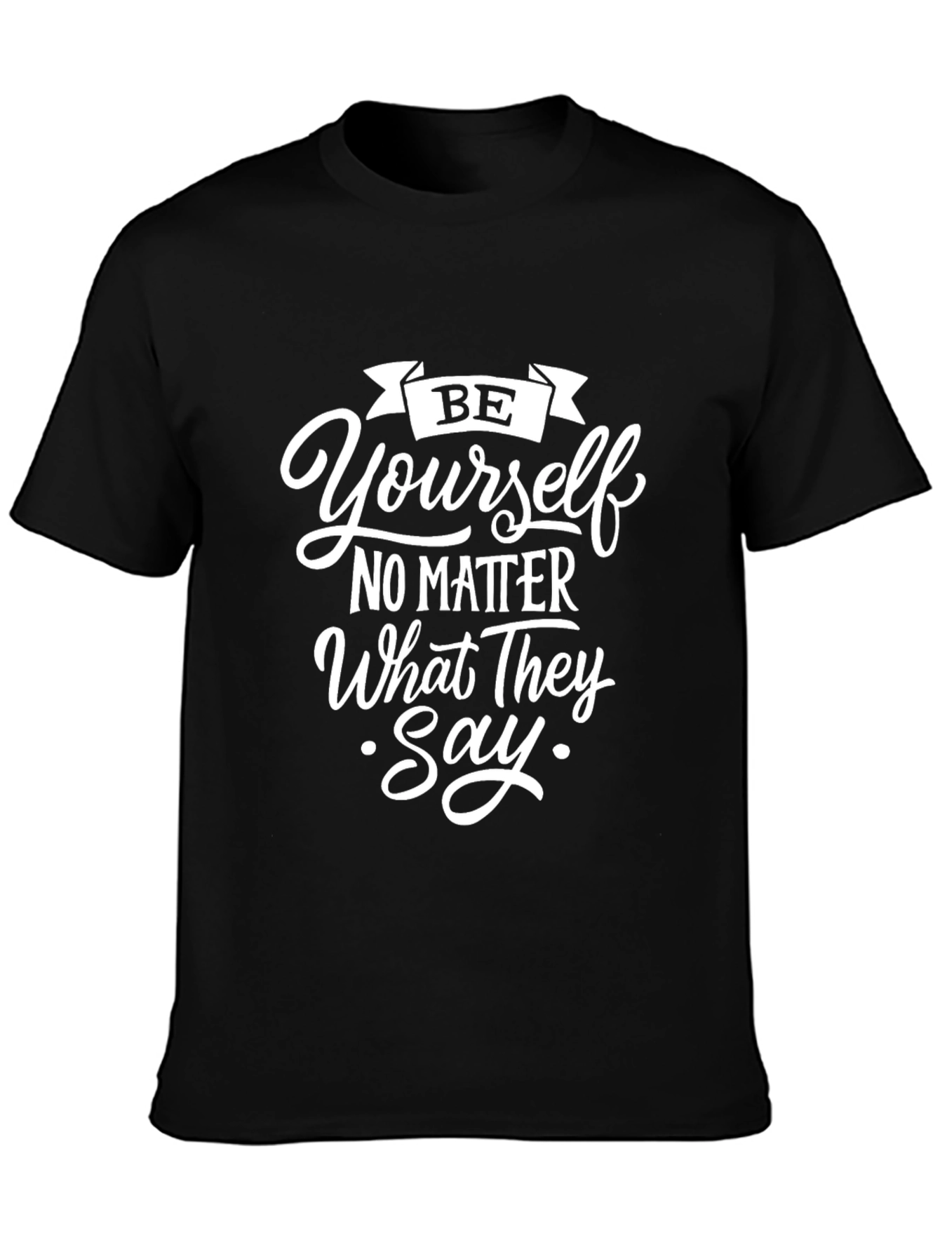 Be Yourself Black Graphic Tee