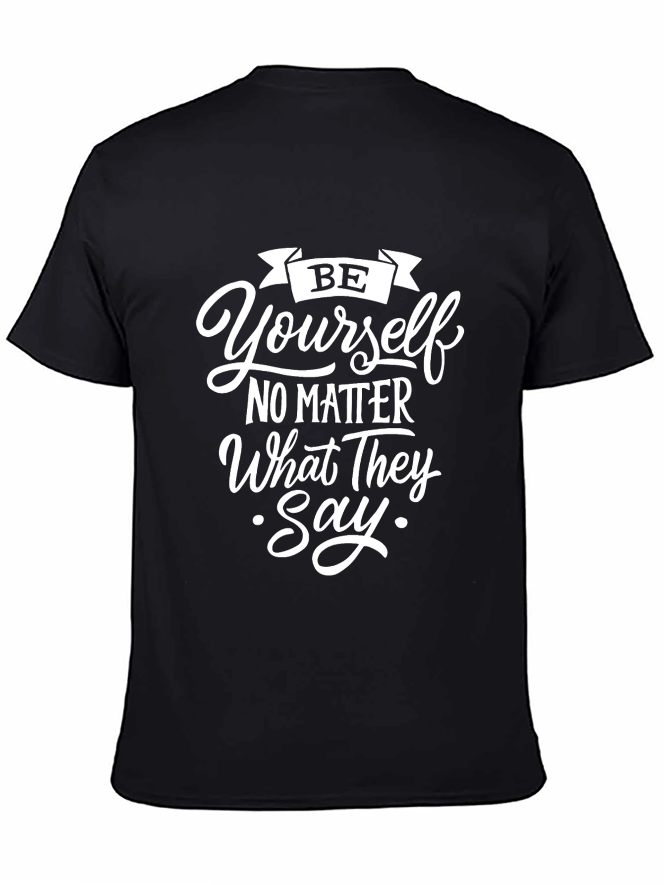 Be Yourself Black Graphic Tee