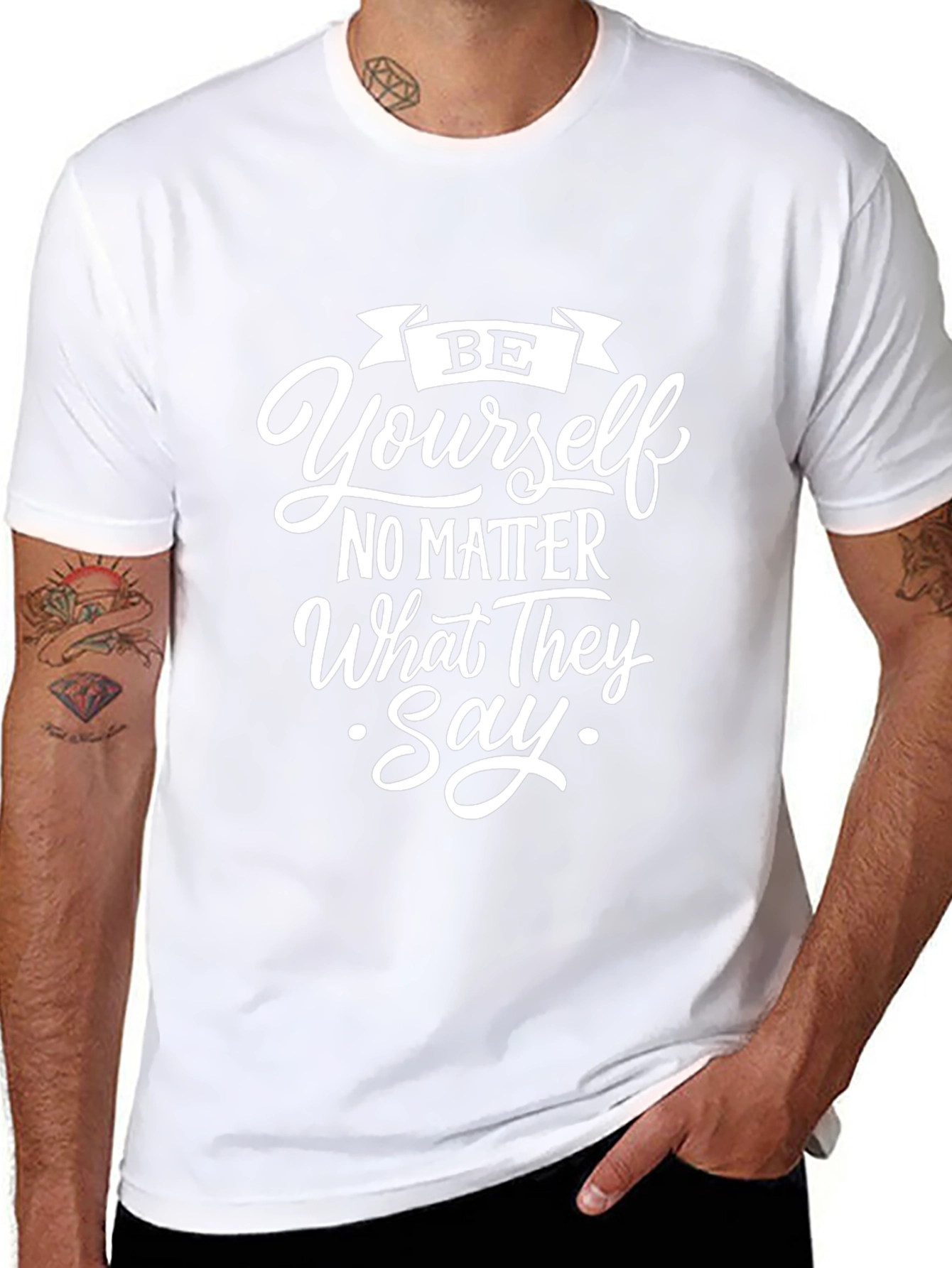 Be Yourself Black Graphic Tee