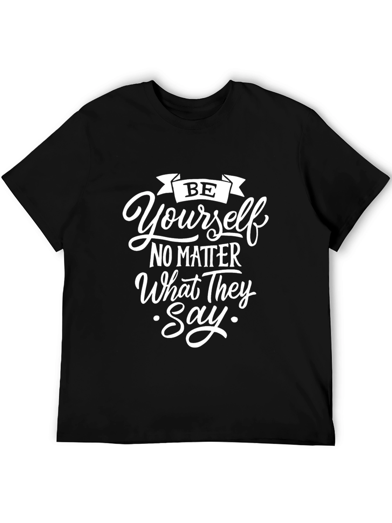 Be Yourself Black Graphic Tee