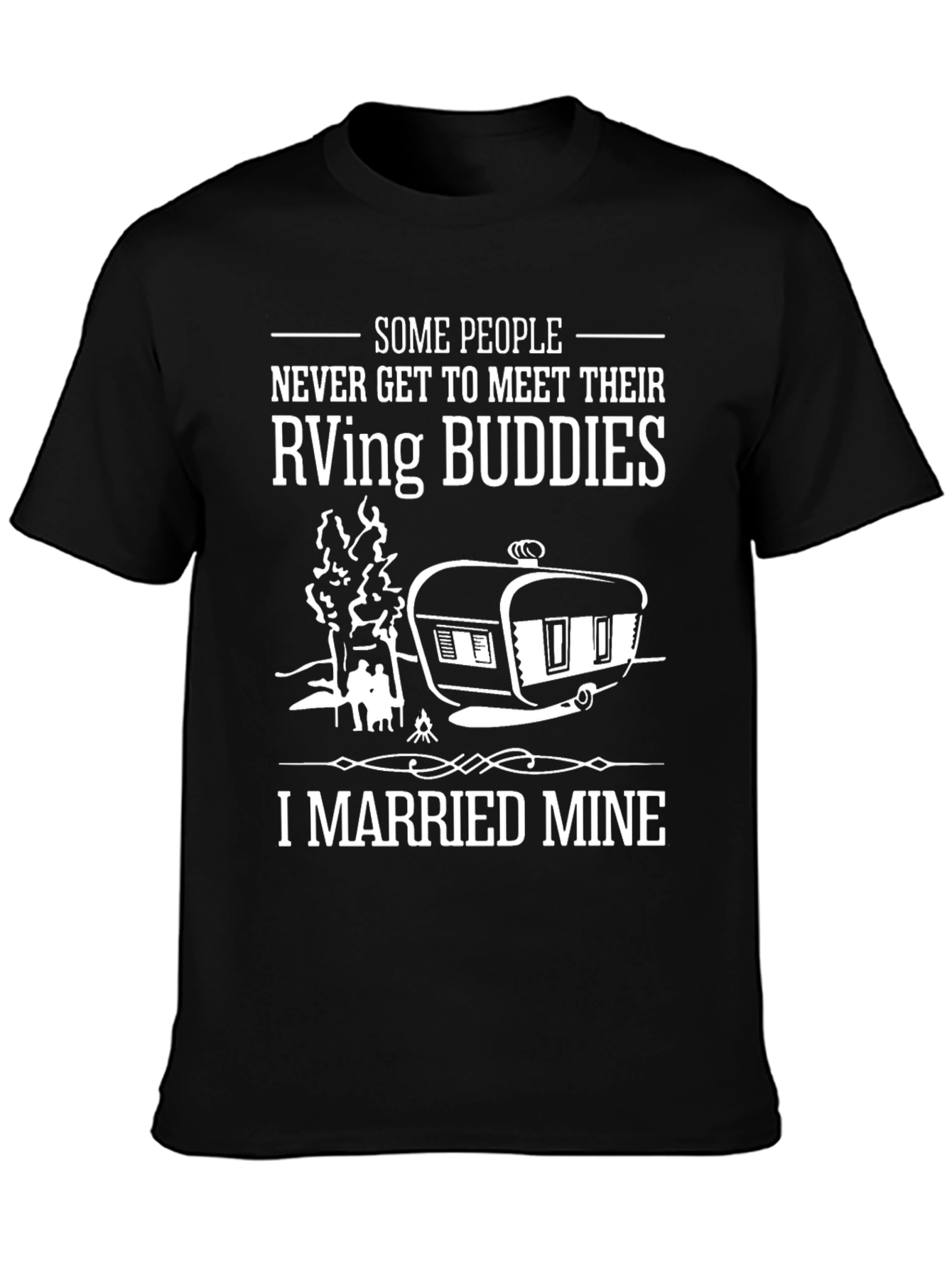 RVing Buddies Married T-Shirt - Black