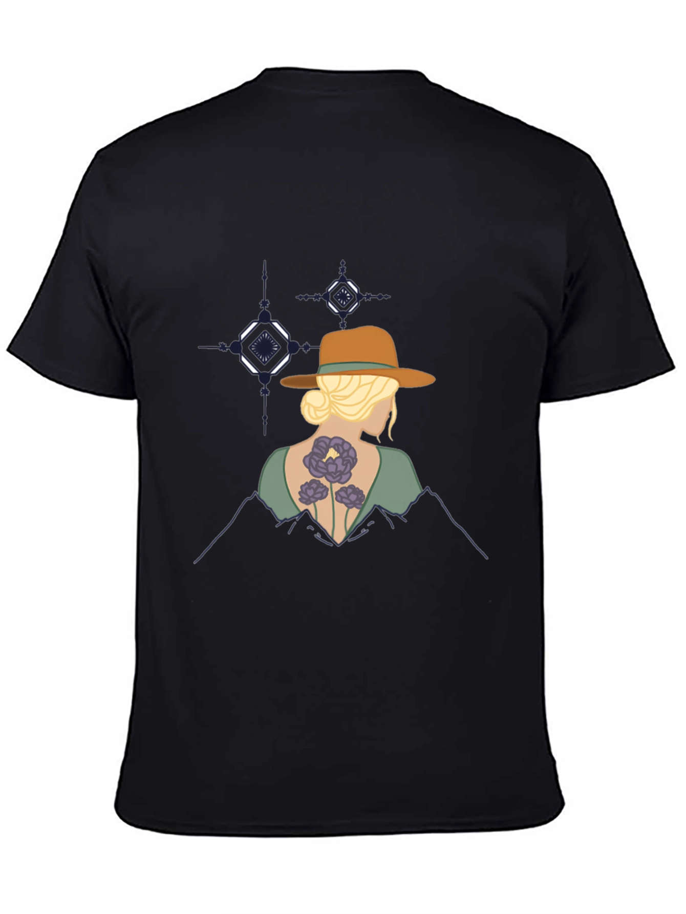Mountain Sunset Graphic T-Shirt - Black