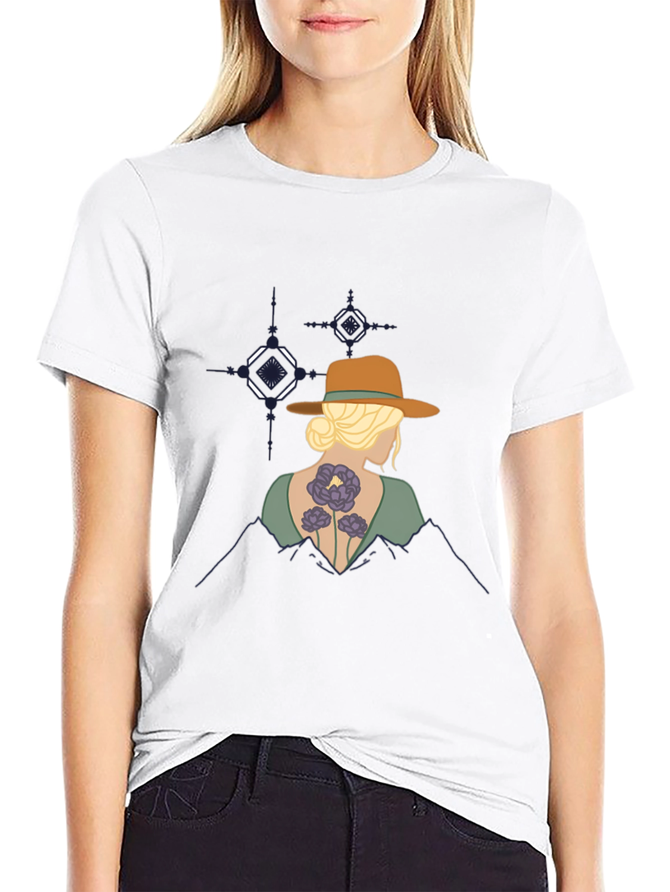 Mountain Sunset Graphic T-Shirt - Black