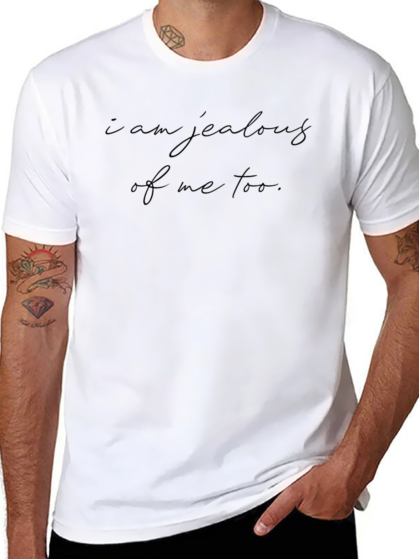 Jealous of Me Tee - Soft Black Comfort