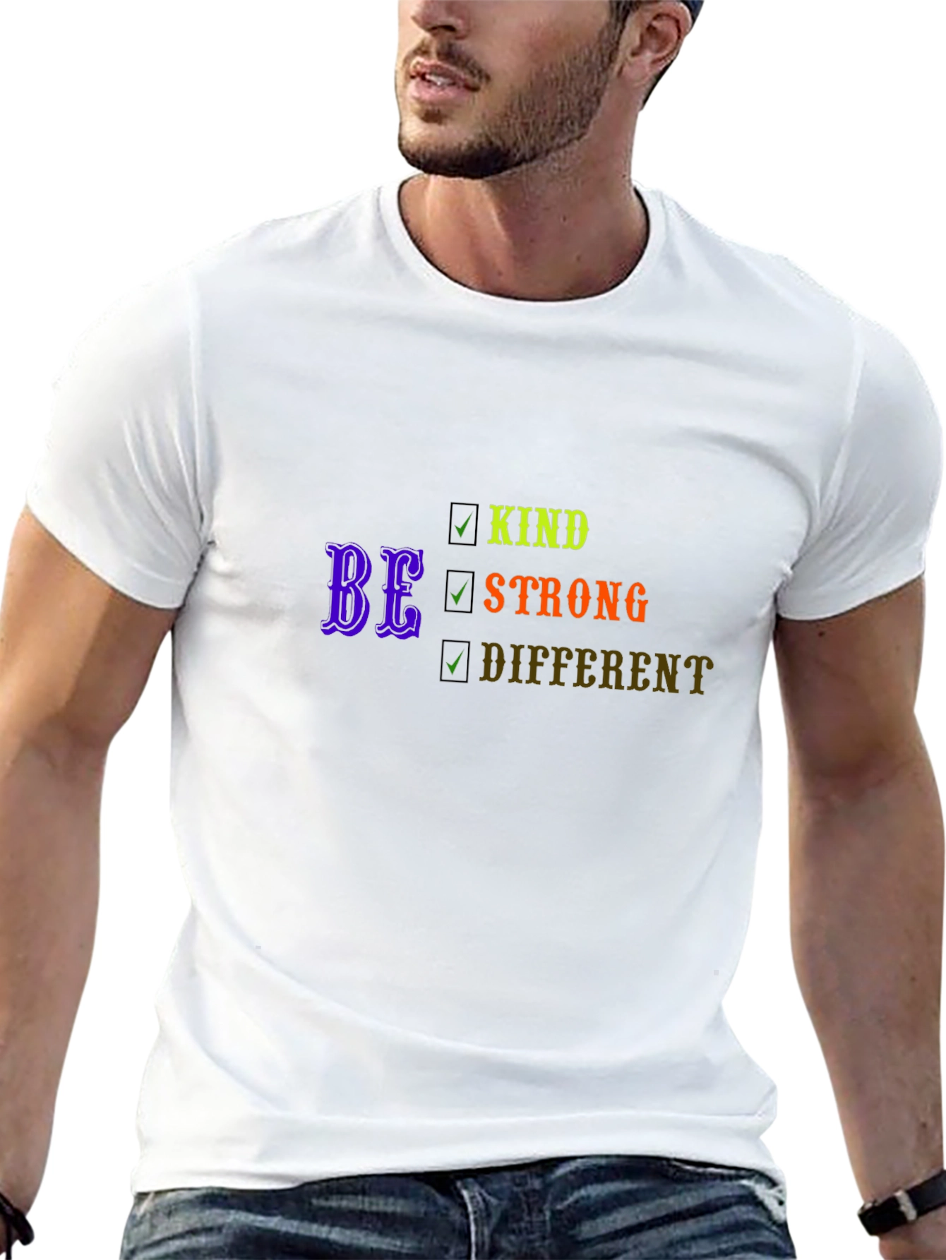 Be Kind Strong Different Graphic T-Shirt