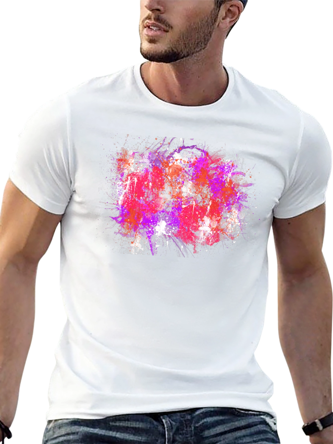 Abstract Splatter T-Shirt - Bold Graphic Tee