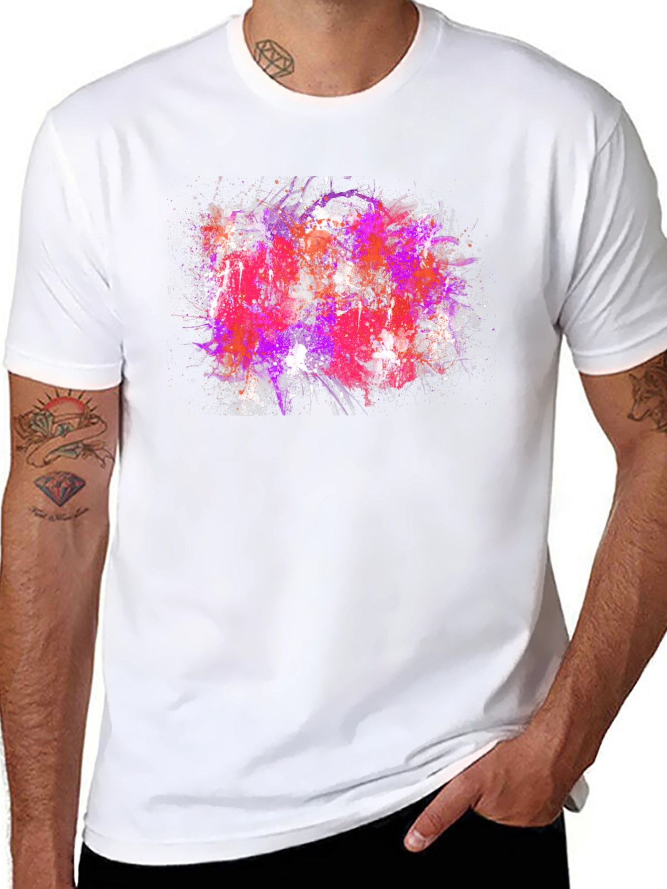 Abstract Splatter T-Shirt - Bold Graphic Tee