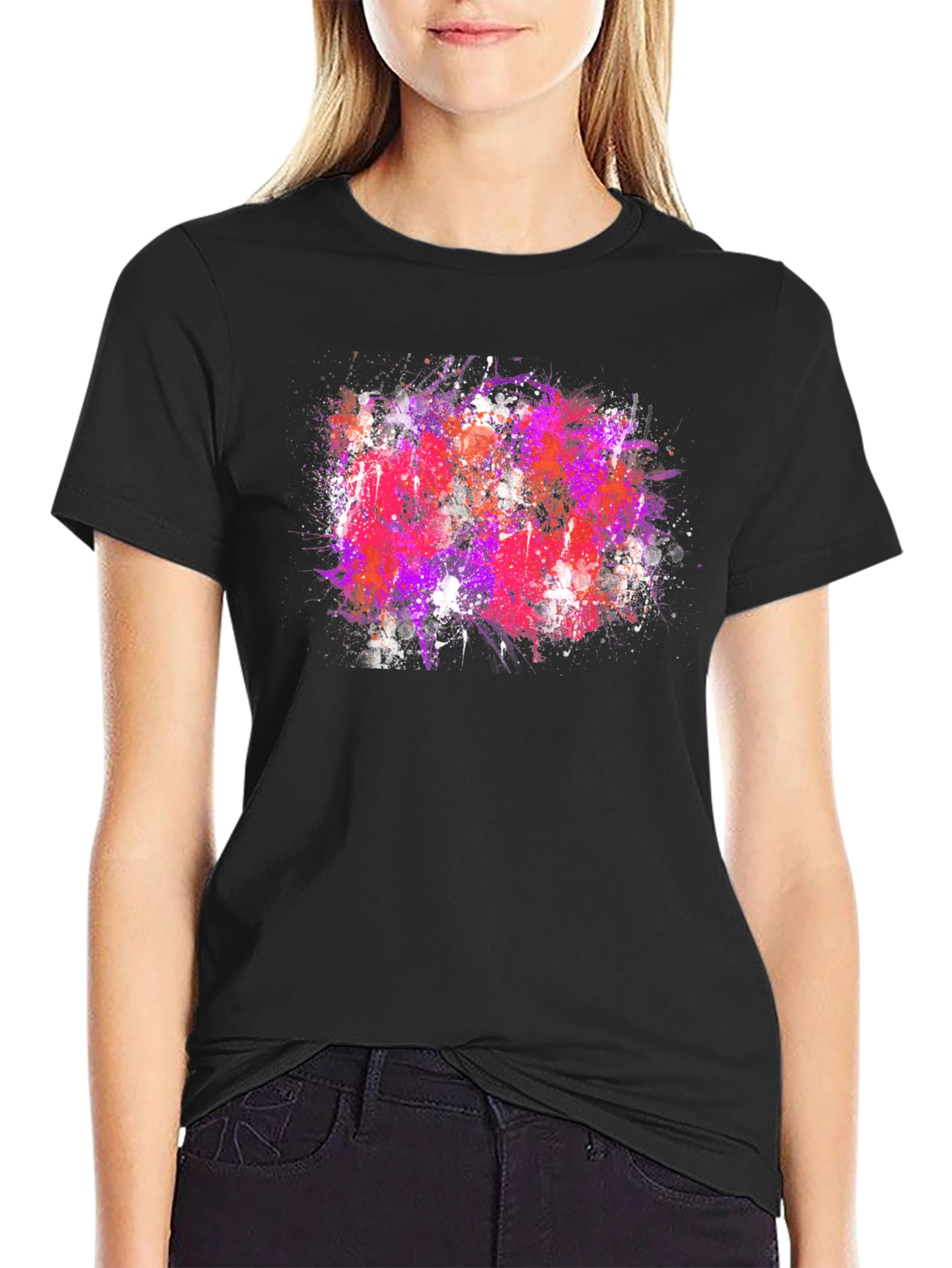 Abstract Splatter T-Shirt - Bold Graphic Tee