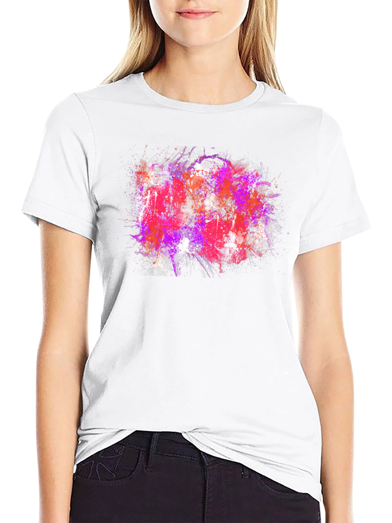 Abstract Splatter T-Shirt - Bold Graphic Tee