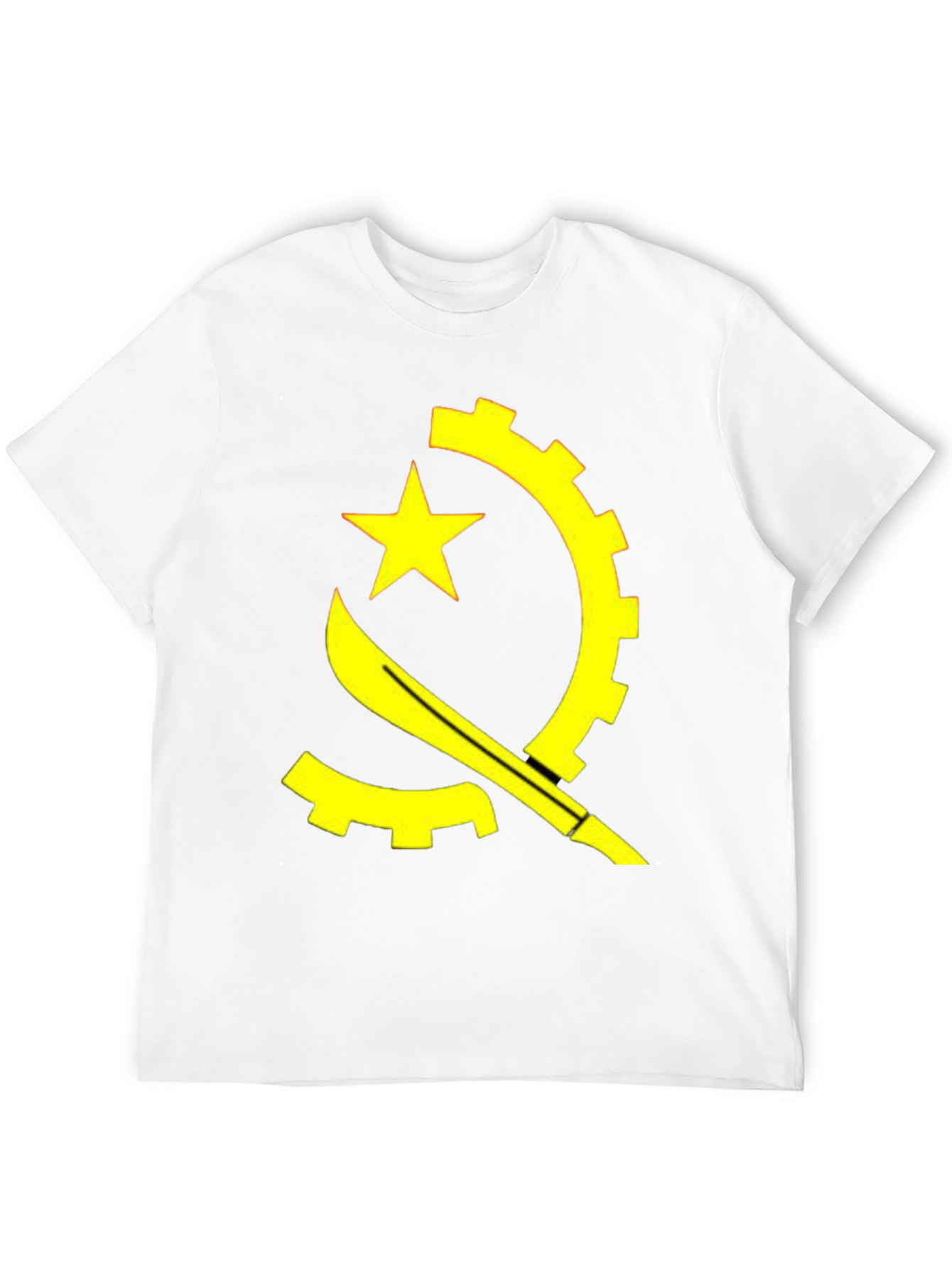 Angola Flag Graphic Tee - Stylish Casual Top