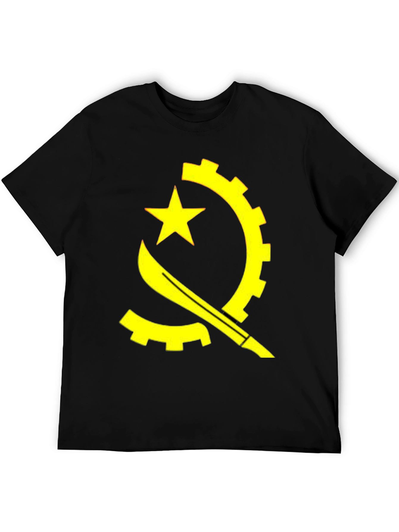 Angola Flag Graphic Tee - Stylish Casual Top