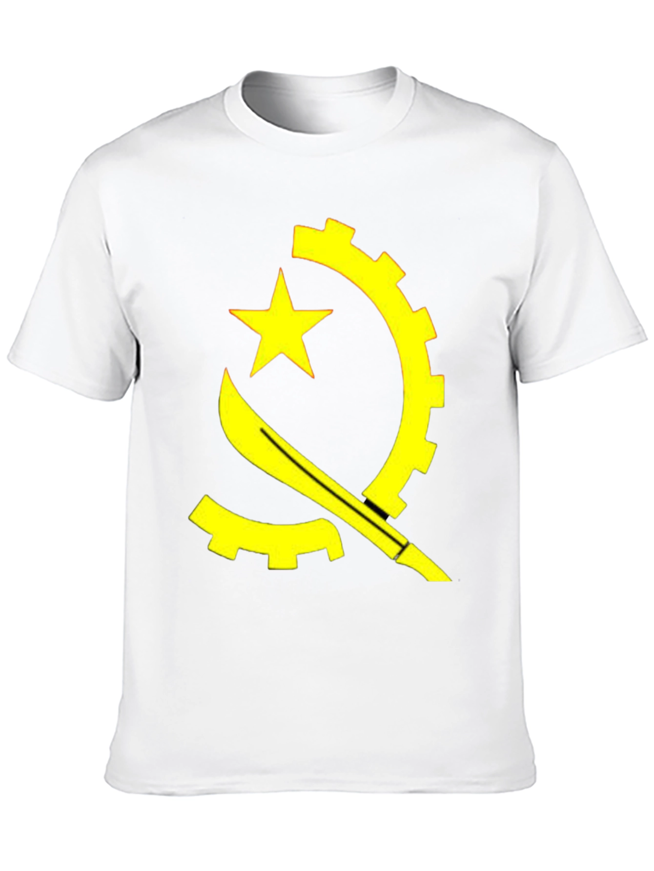 Angola Flag Graphic Tee - Stylish Casual Top