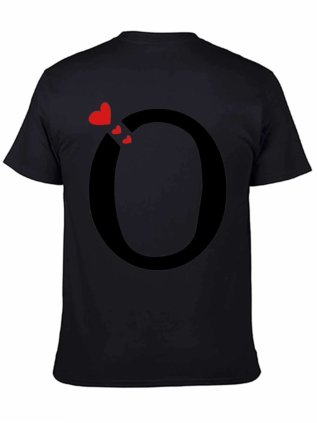 Heart O Graphic Tee - Stylish Black T-Shirt