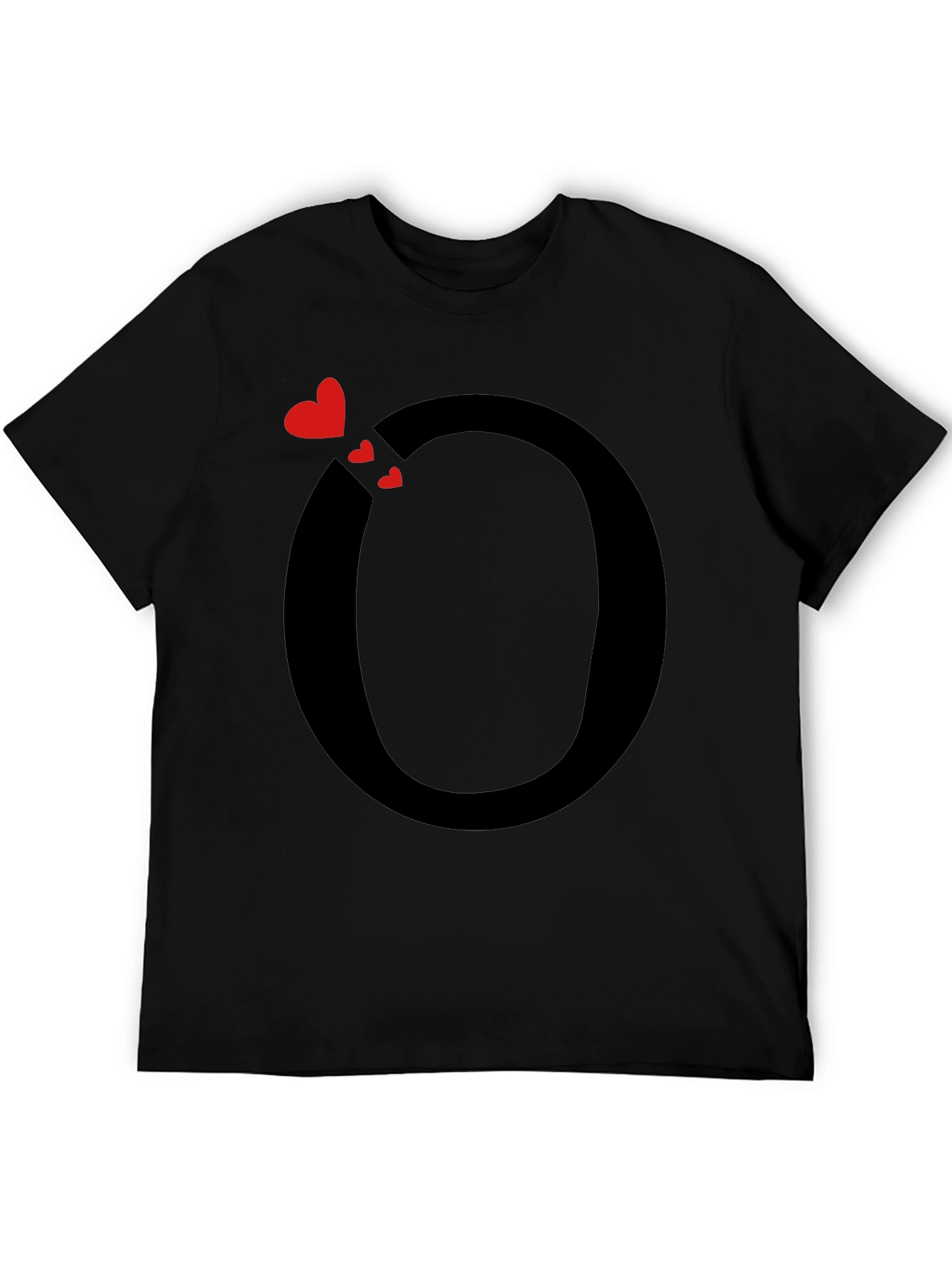 Heart O Graphic Tee - Stylish Black T-Shirt