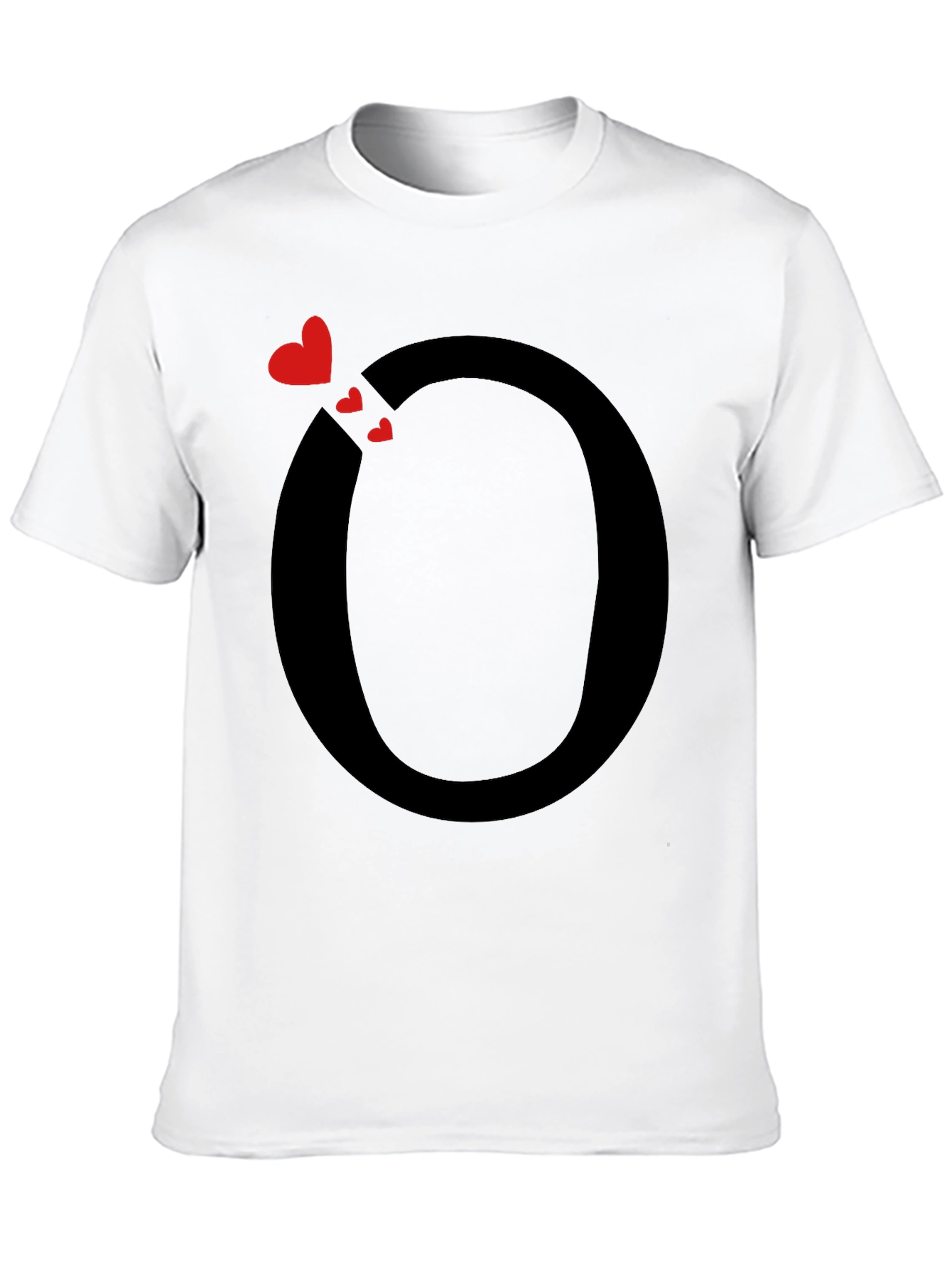 Heart O Graphic Tee - Stylish Black T-Shirt