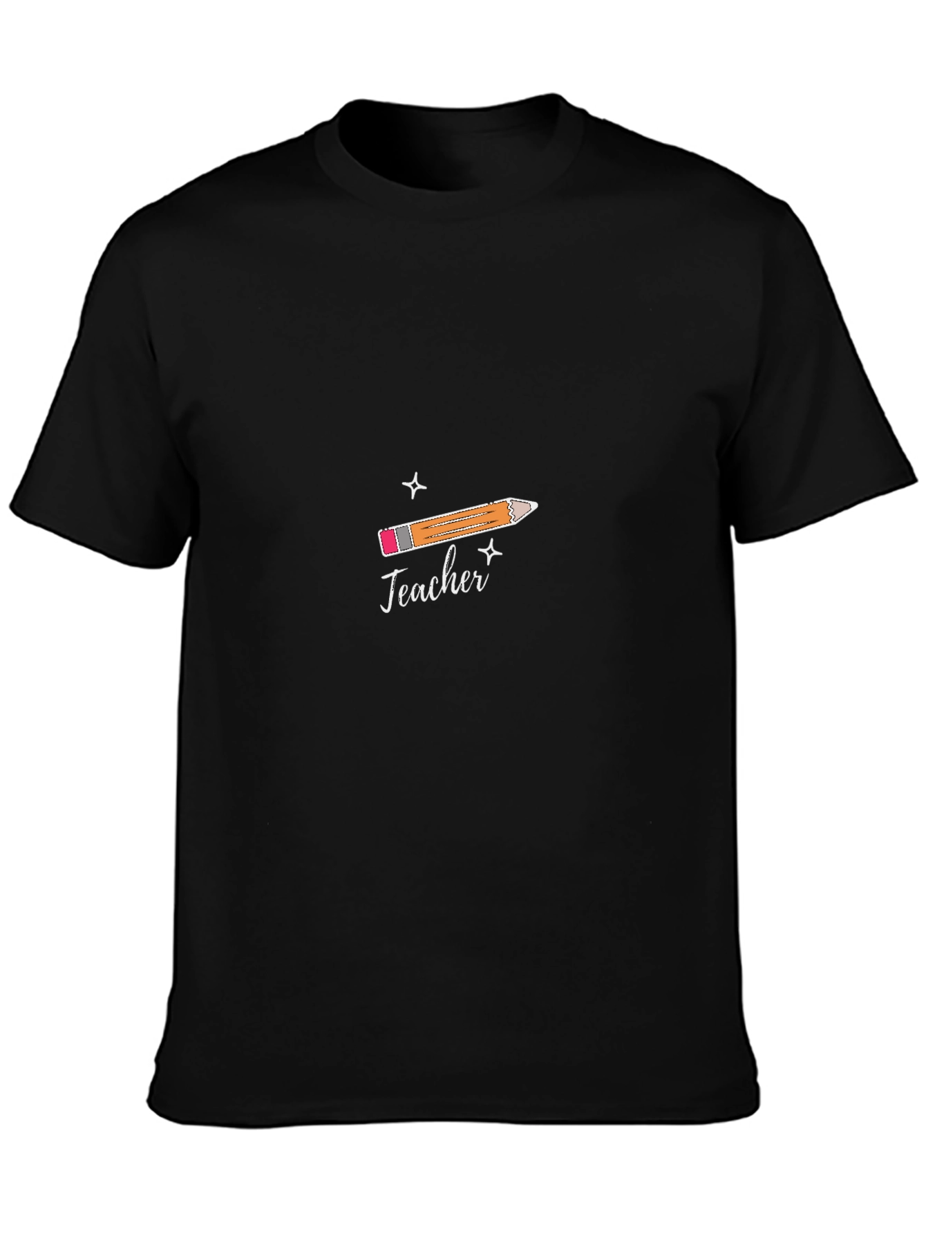 Teacher Graphic T-Shirt: Pencil Design Tee
