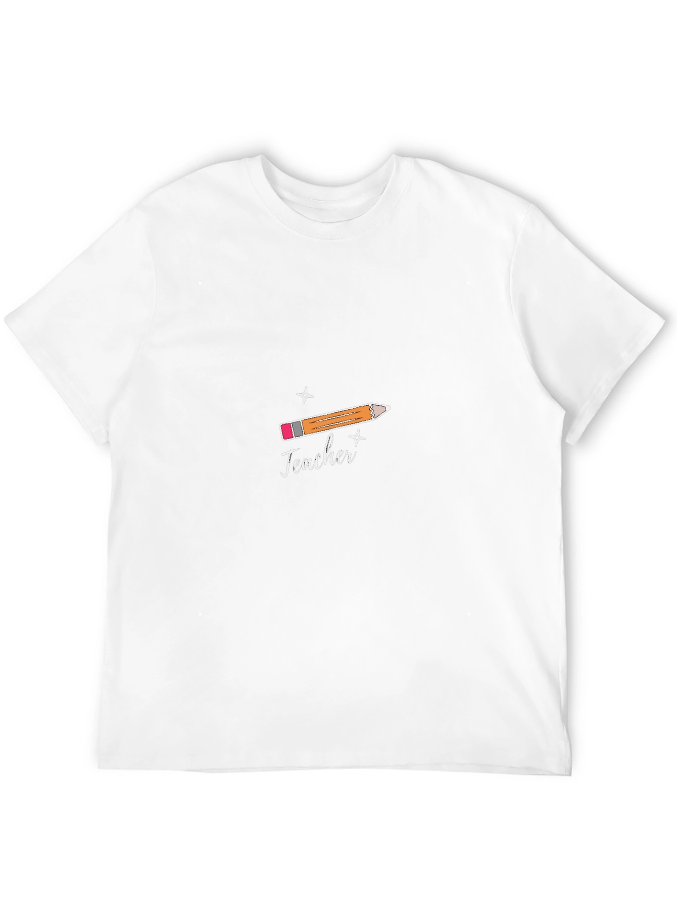 Teacher Graphic T-Shirt: Pencil Design Tee