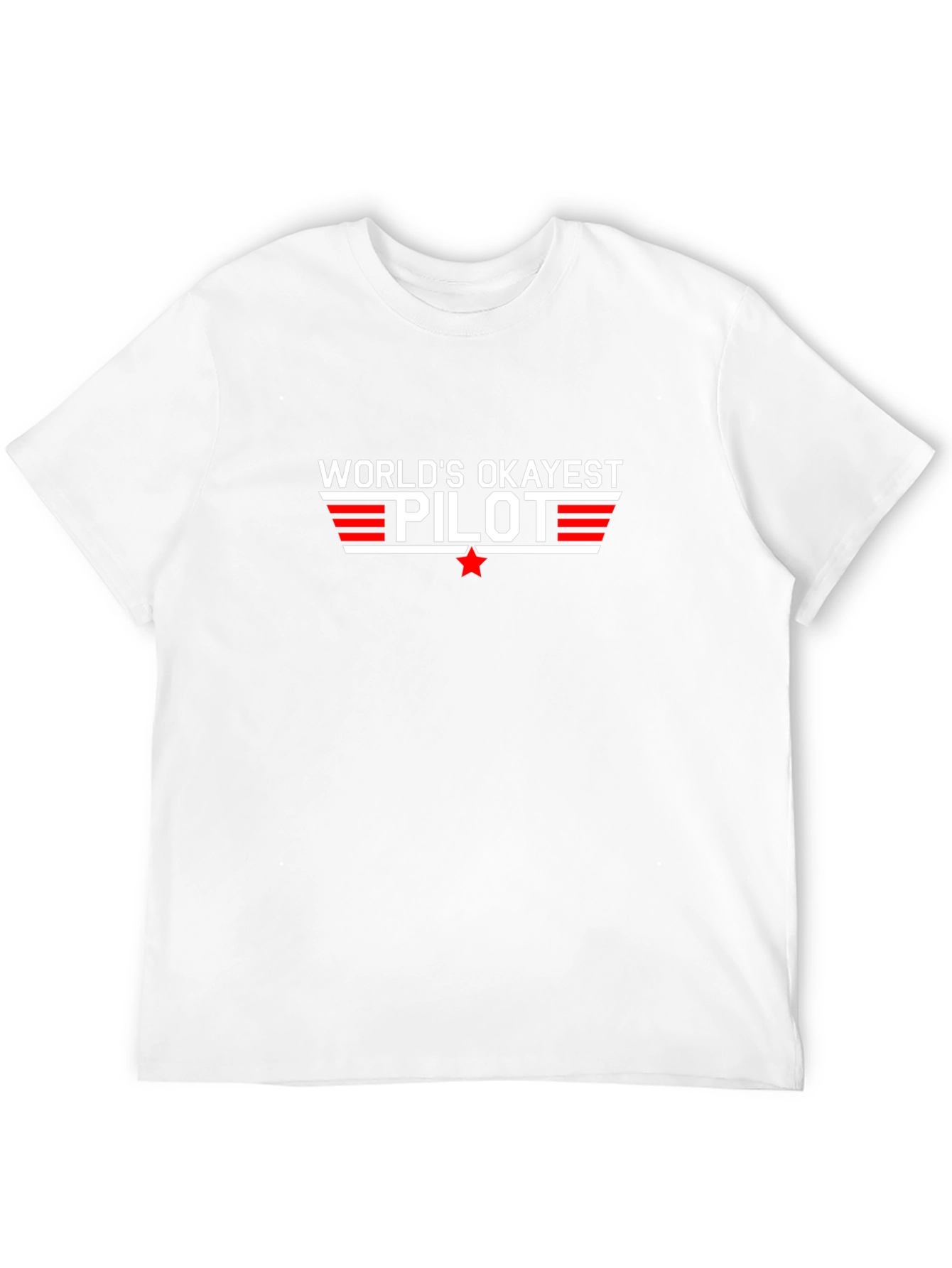Worlds Okayest Pilot Black T-Shirt