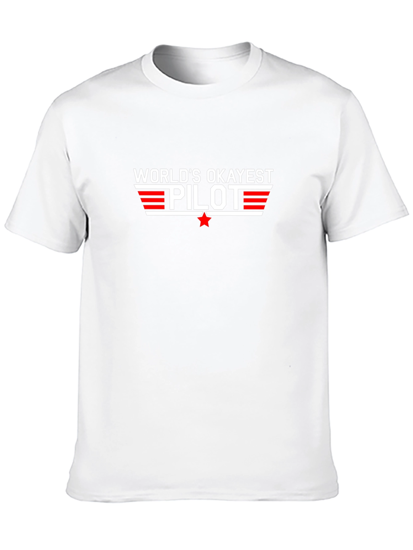 Worlds Okayest Pilot Black T-Shirt