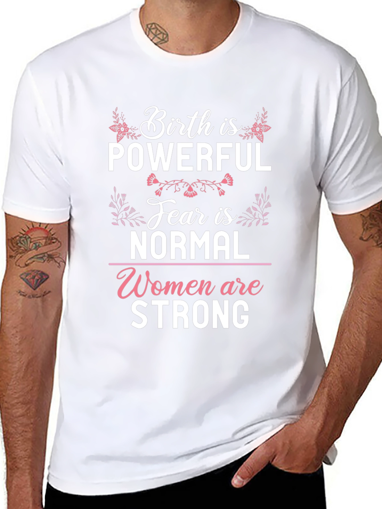 Birth is Powerful Graphic Tee - Womens Empowerment Shirt