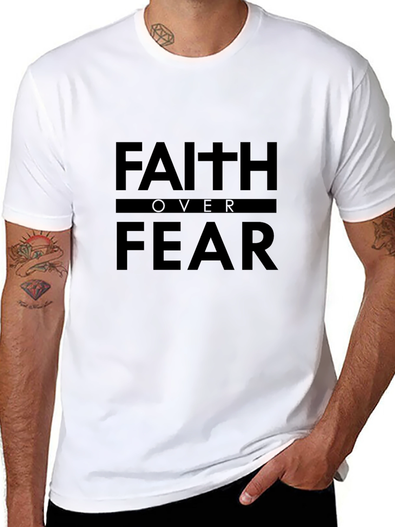 Faith Over Fear T-Shirt - Inspirational Tee