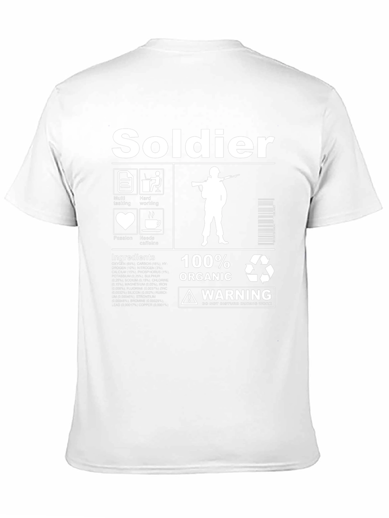 Soldier Graphic T-Shirt - Organic & Humorous