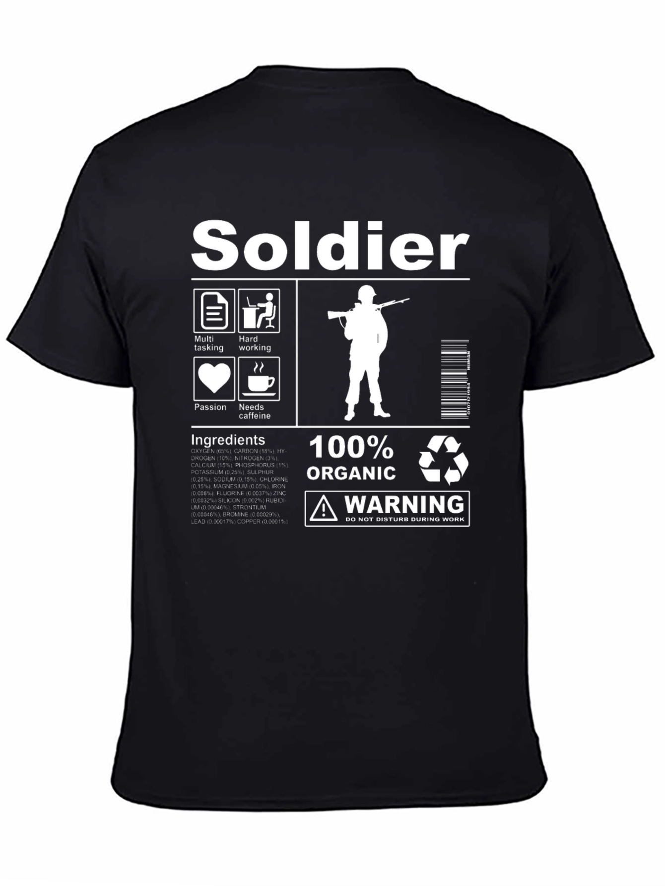 Soldier Graphic T-Shirt - Organic & Humorous
