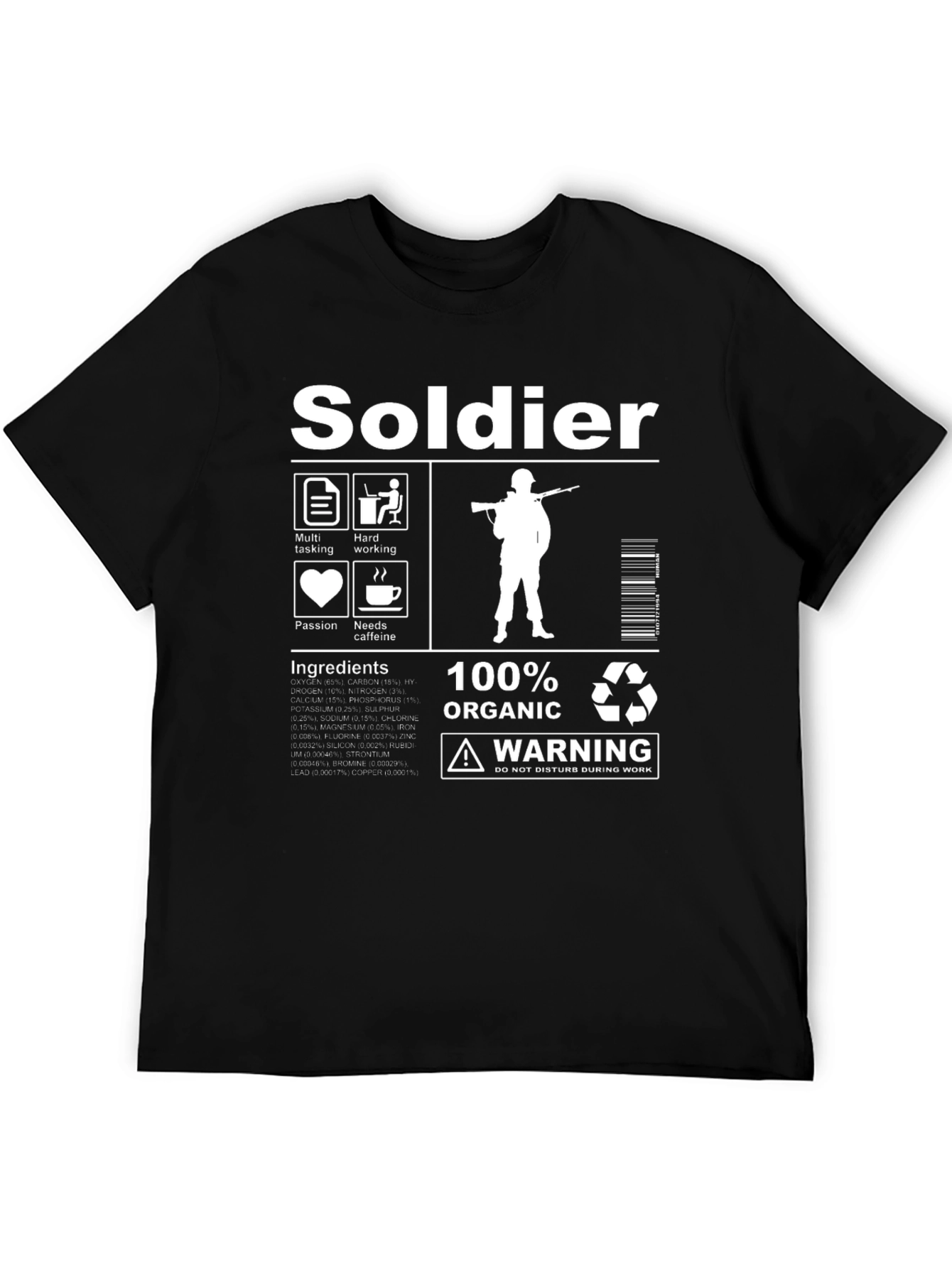 Soldier Graphic T-Shirt - Organic & Humorous