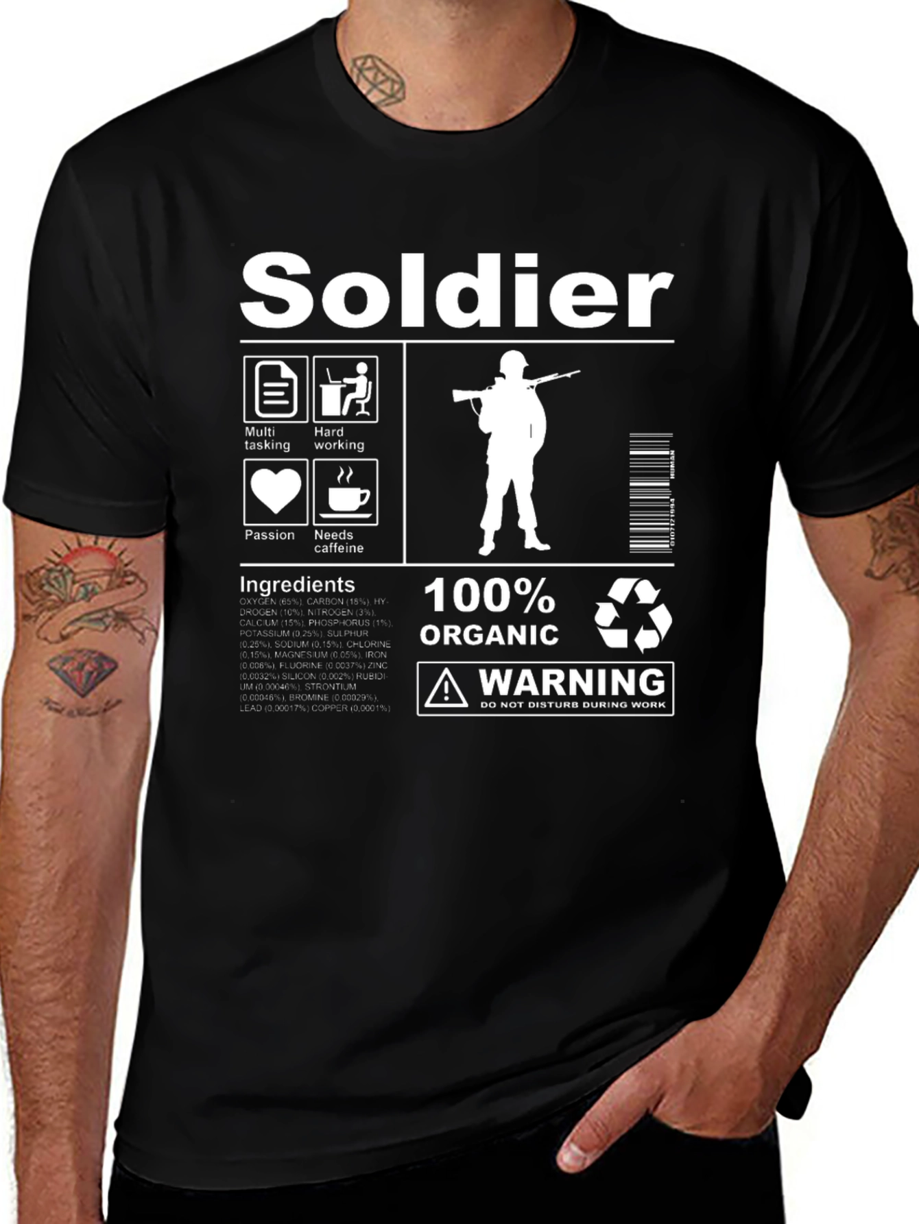 Soldier Graphic T-Shirt - Organic & Humorous