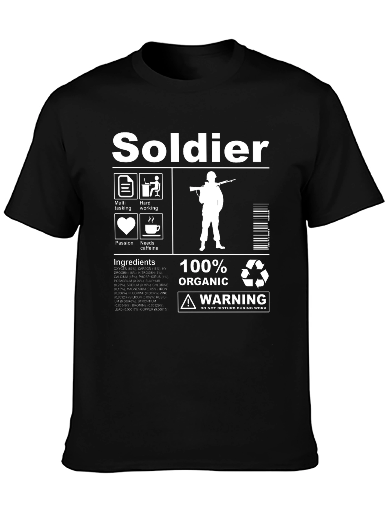 Soldier Graphic T-Shirt - Organic & Humorous