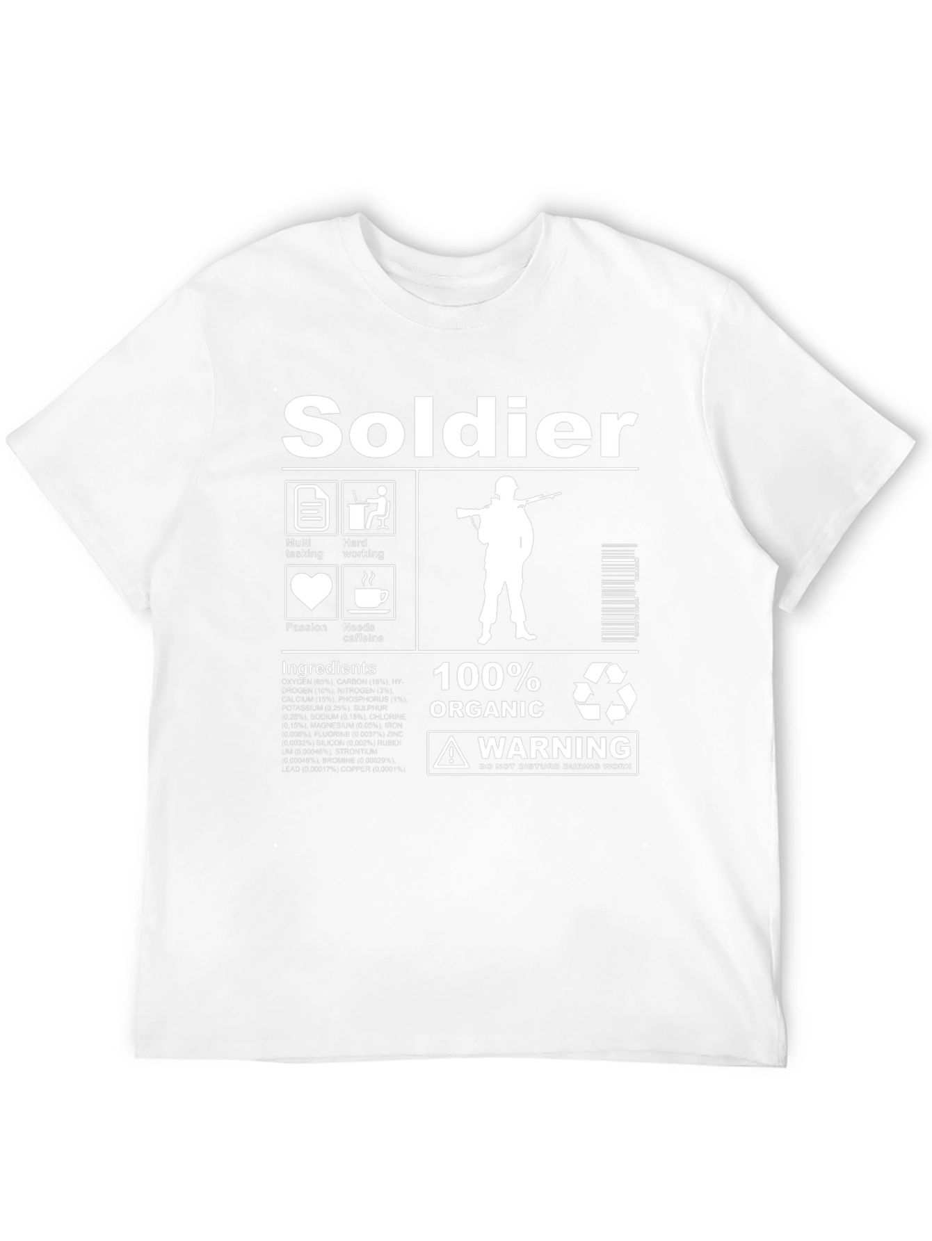 Soldier Graphic T-Shirt - Organic & Humorous