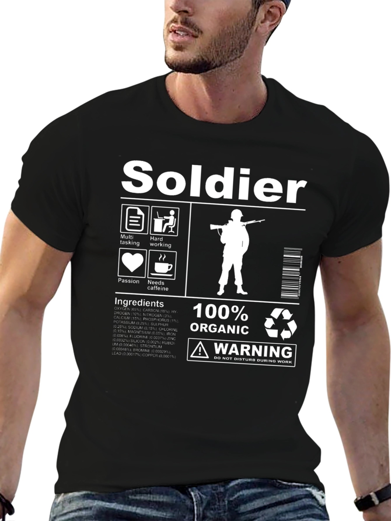 Soldier Graphic T-Shirt - Organic & Humorous