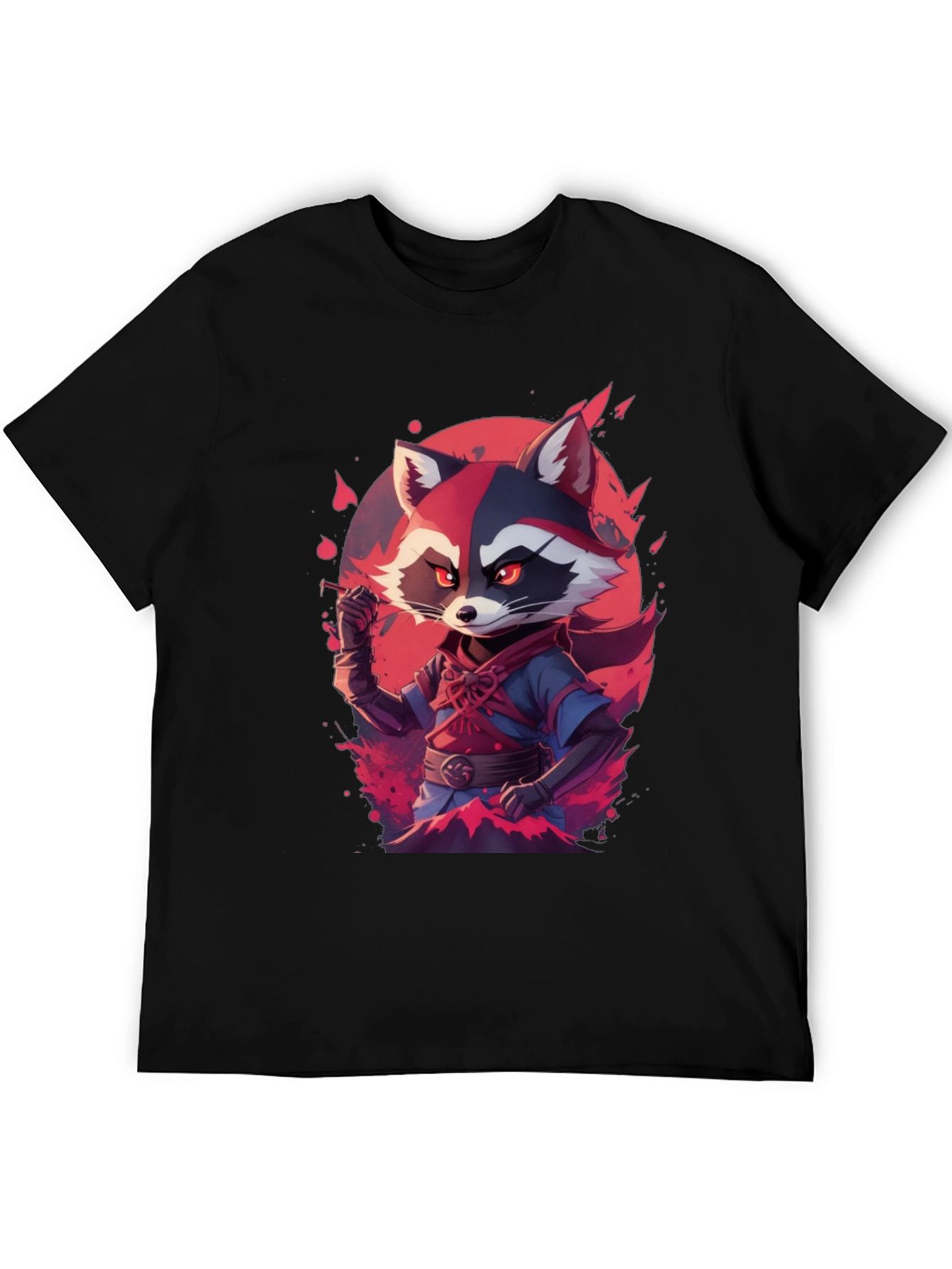 Raccoon Warrior Black Tee
