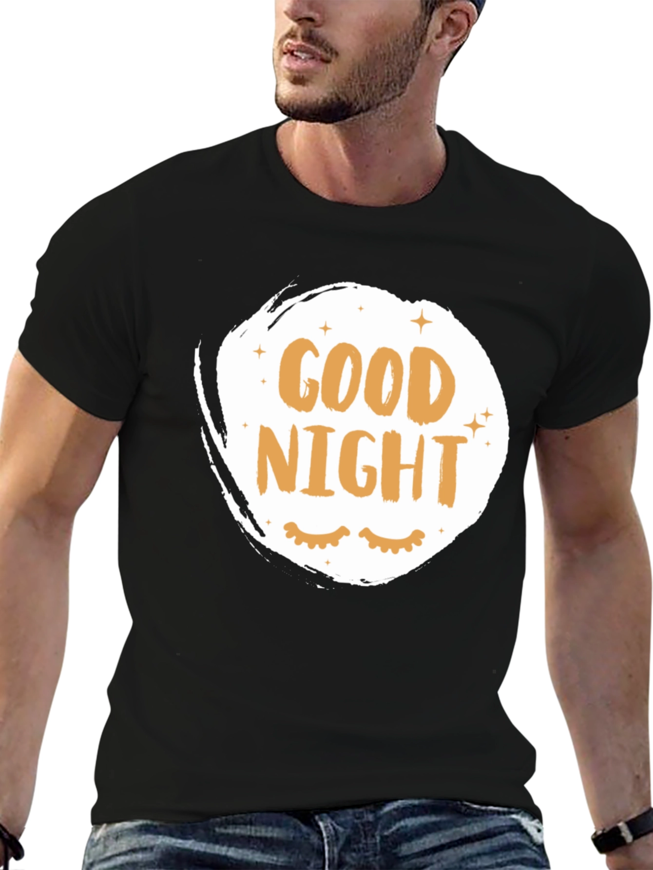 Good Night Graphic T-Shirt - Sleepy Eyes Tee
