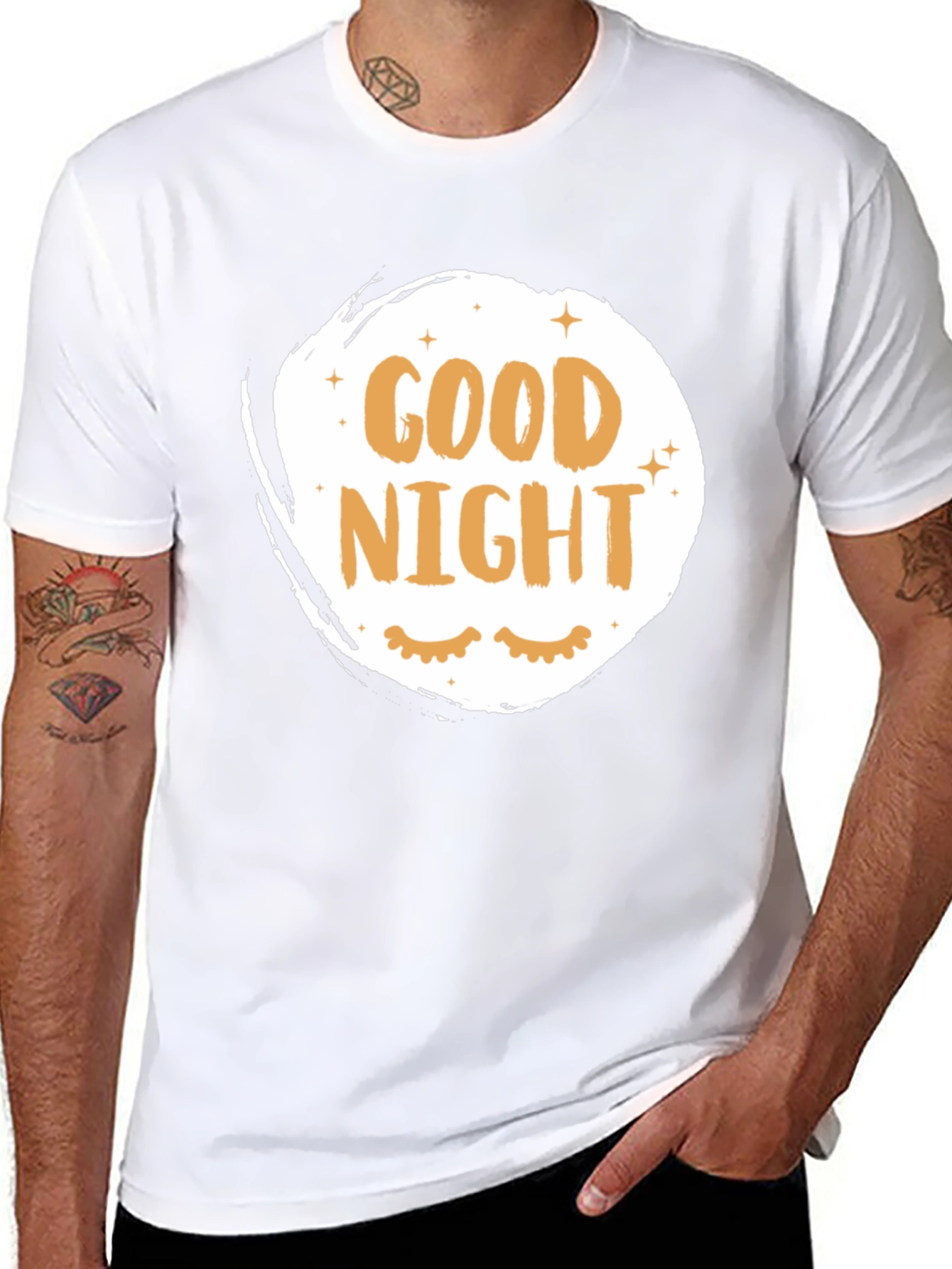 Good Night Graphic T-Shirt - Sleepy Eyes Tee