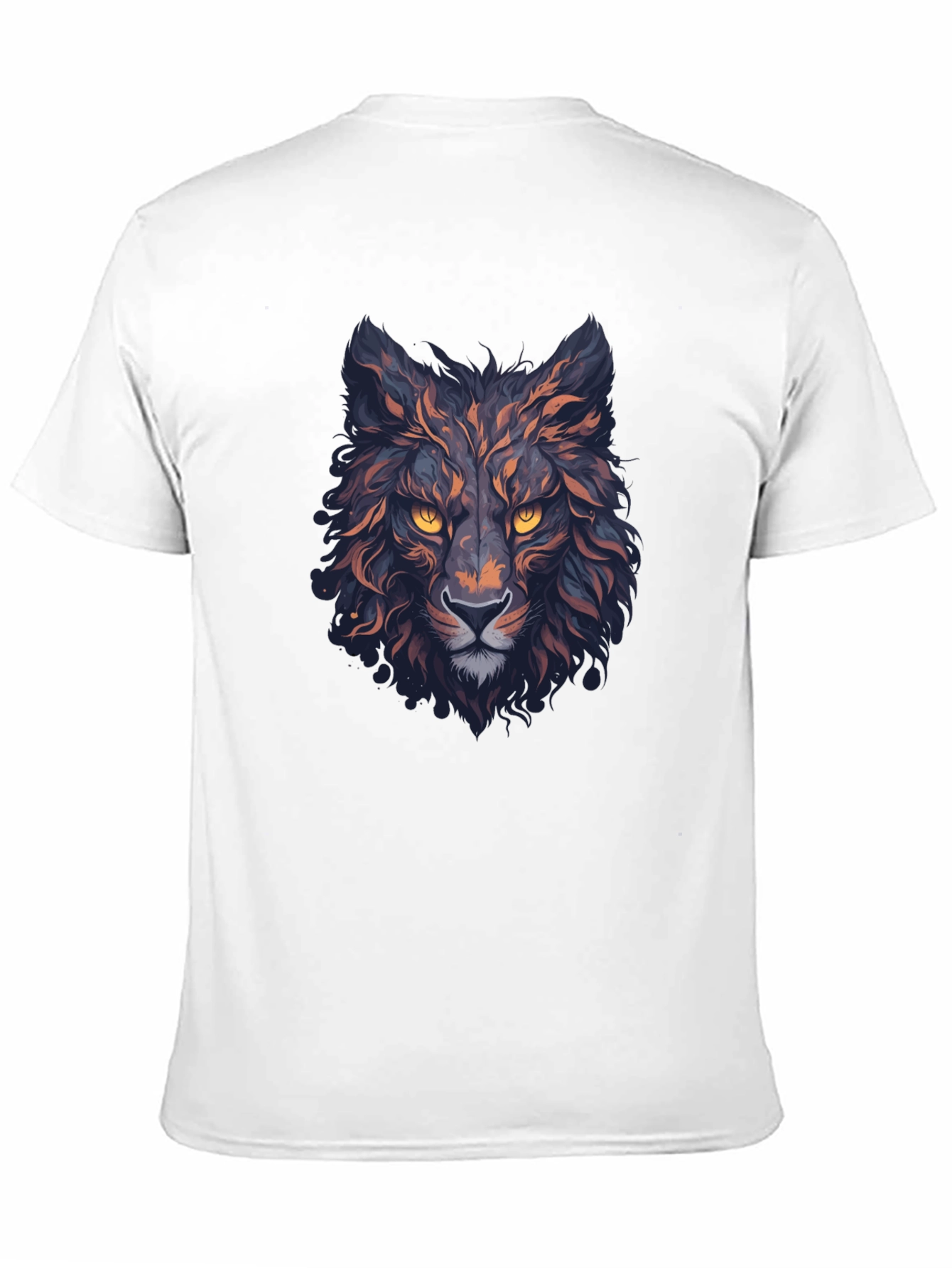 Mens Black Wolf Graphic T-Shirt