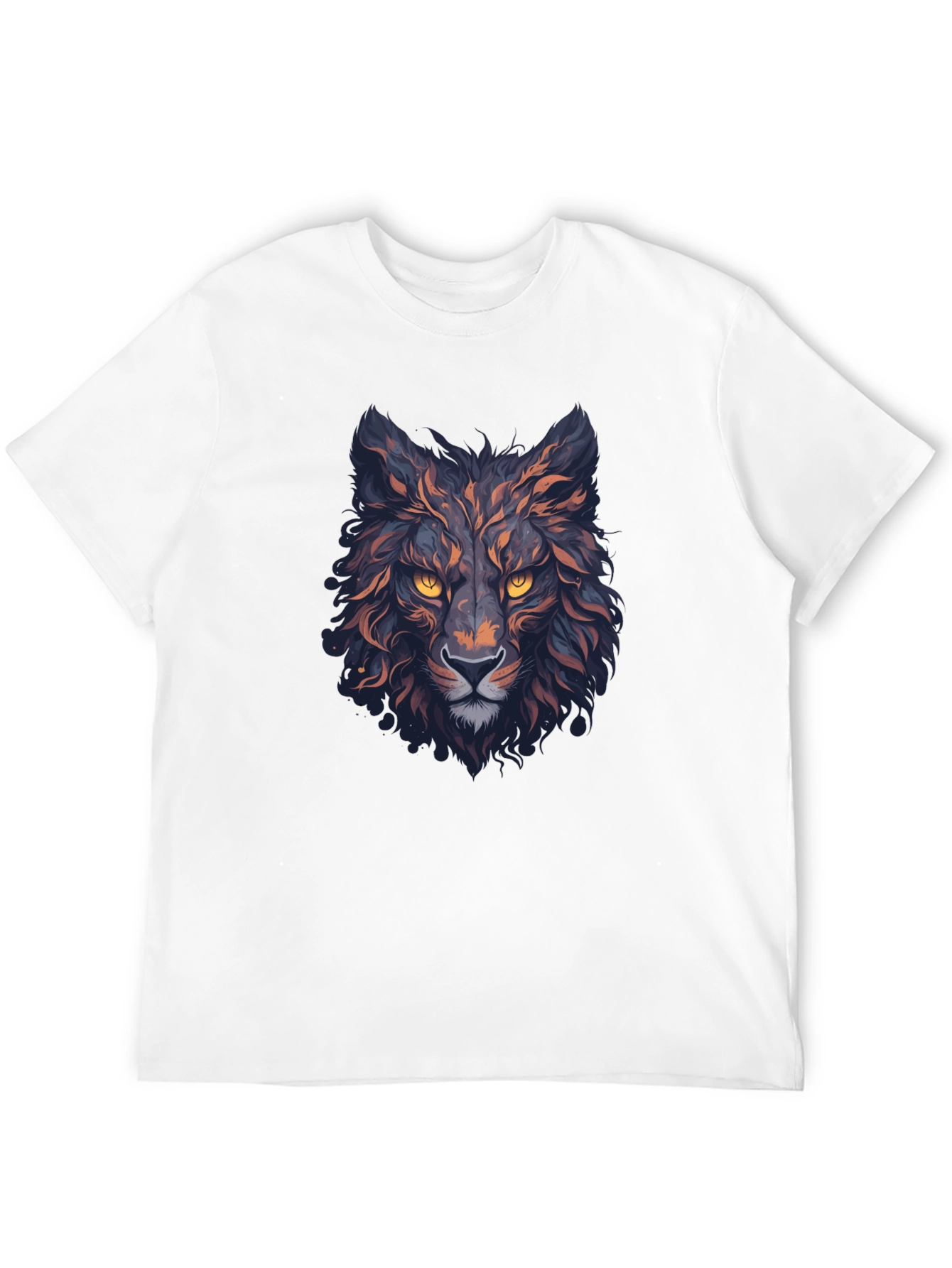 Mens Black Wolf Graphic T-Shirt