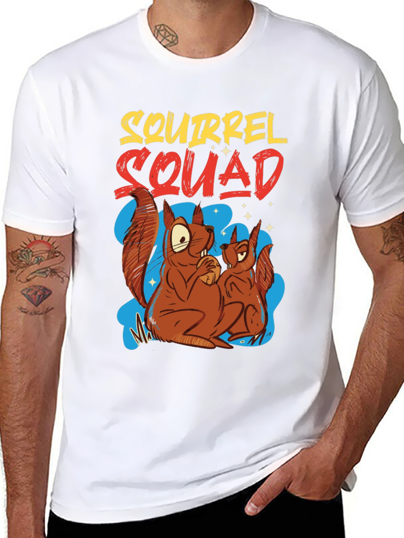 Squirrel Squad Graphic T-Shirt - Fun Cartoon Design
