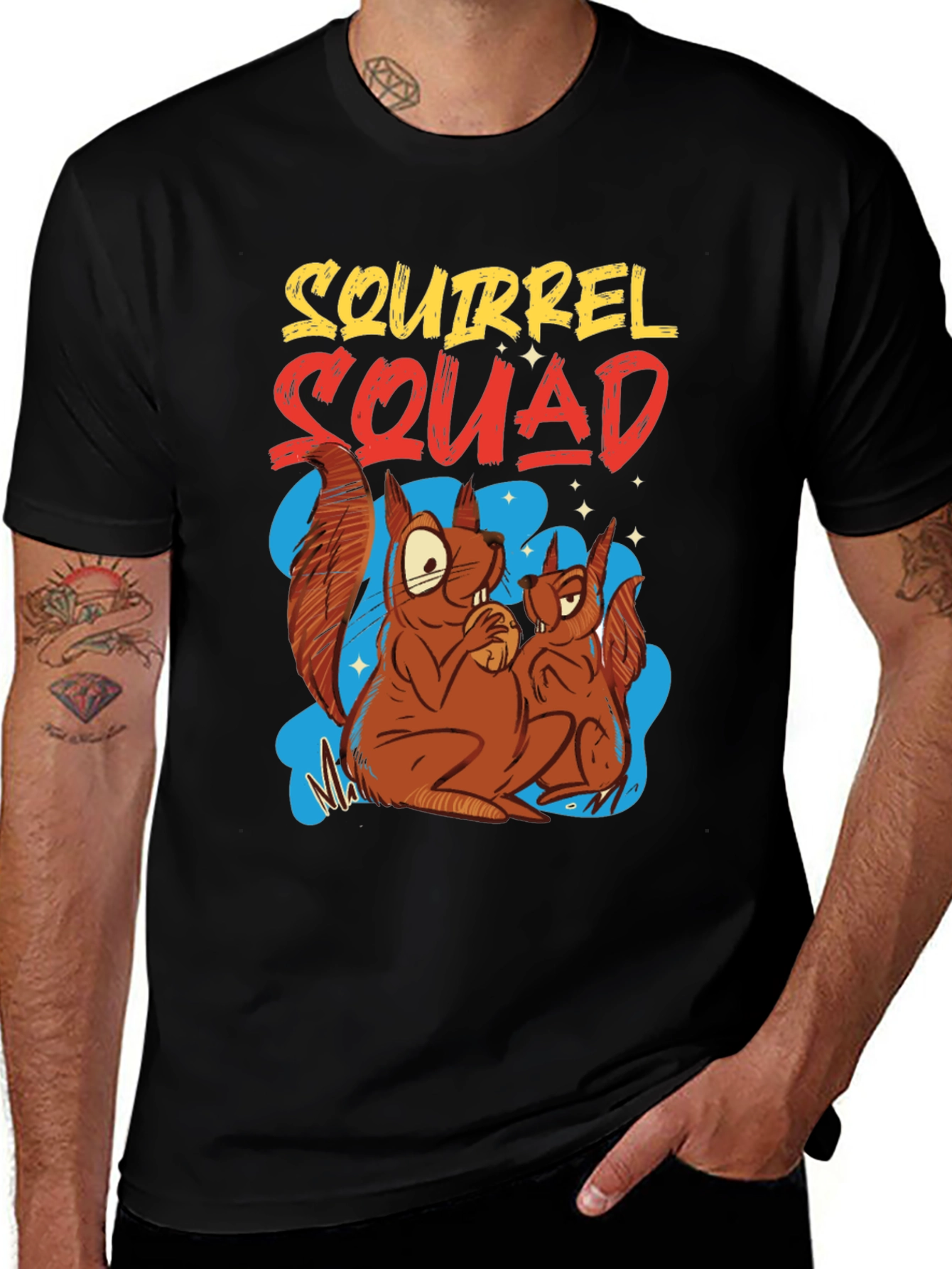 Squirrel Squad Graphic T-Shirt - Fun Cartoon Design