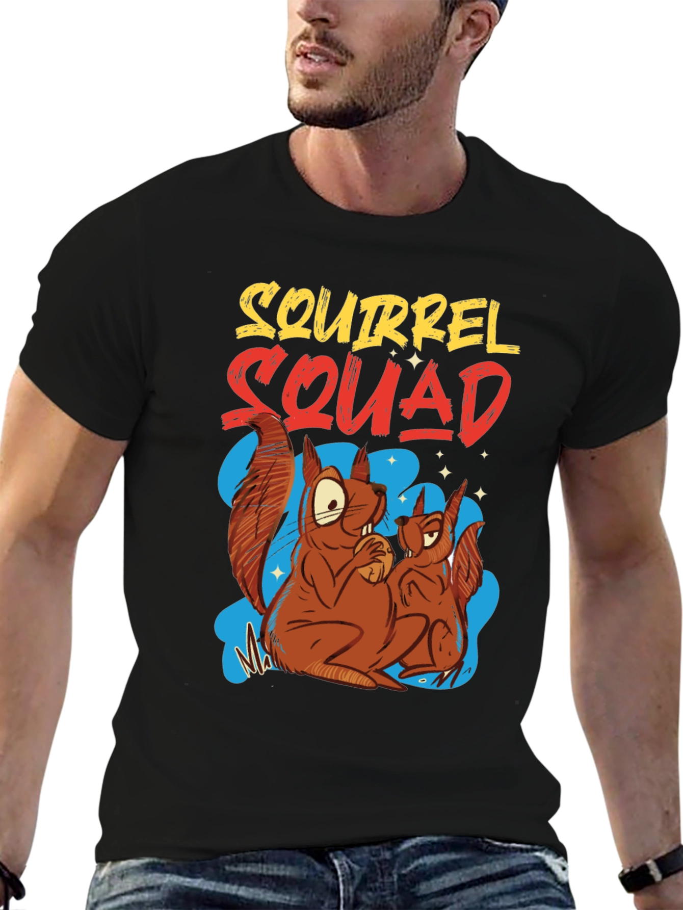 Squirrel Squad Graphic T-Shirt - Fun Cartoon Design