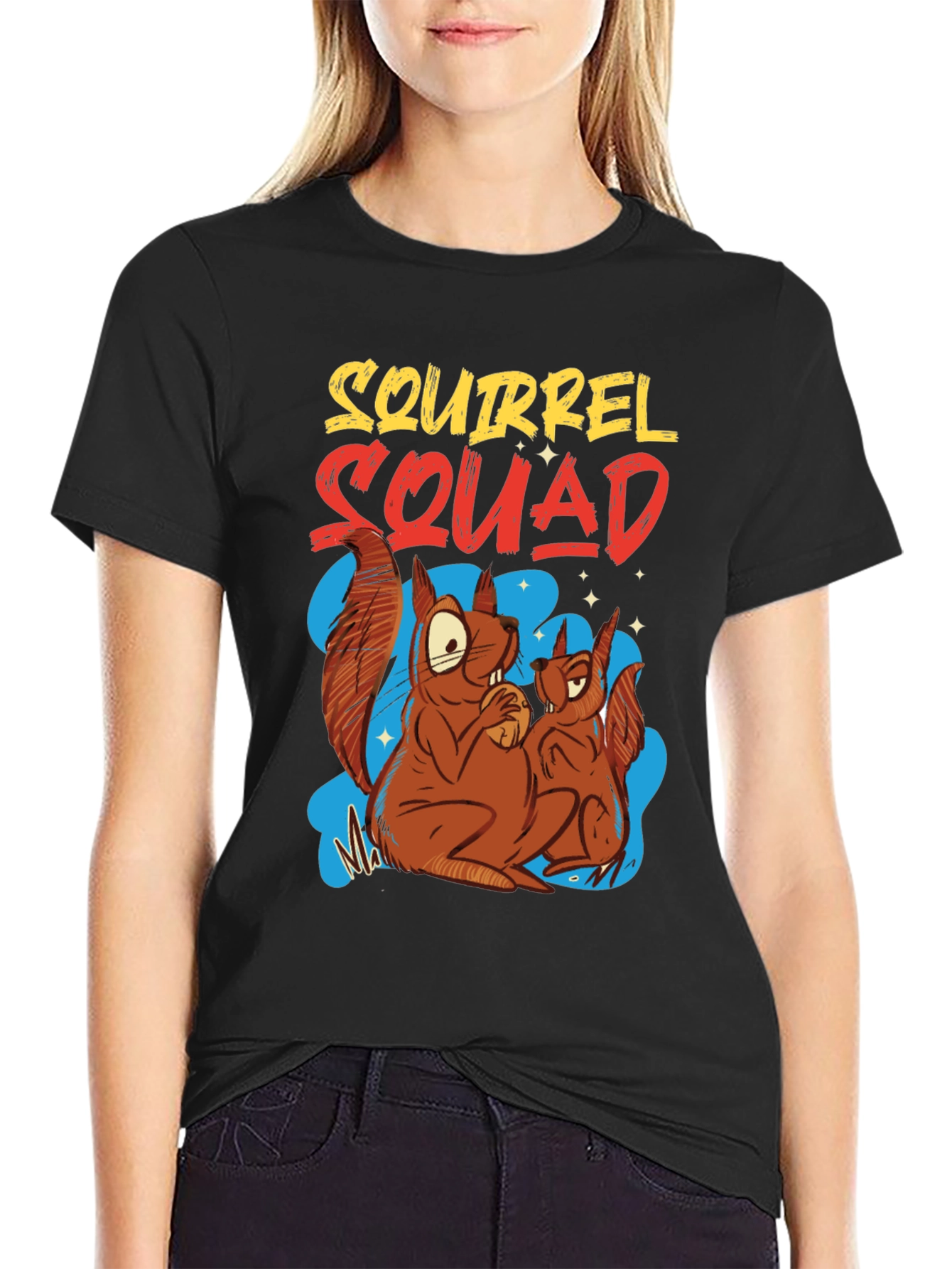 Squirrel Squad Graphic T-Shirt - Fun Cartoon Design