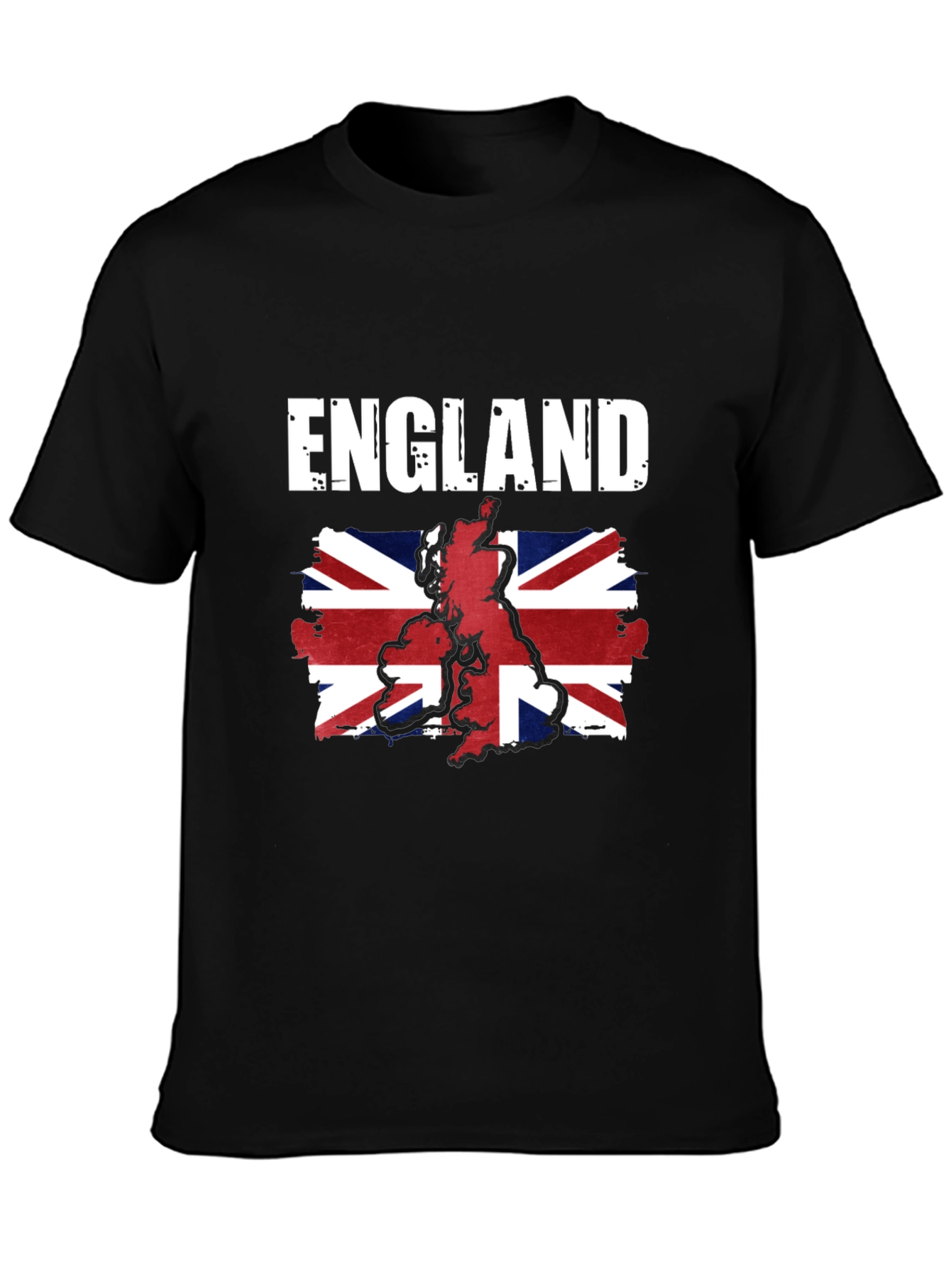England Flag Graphic Tee - Black