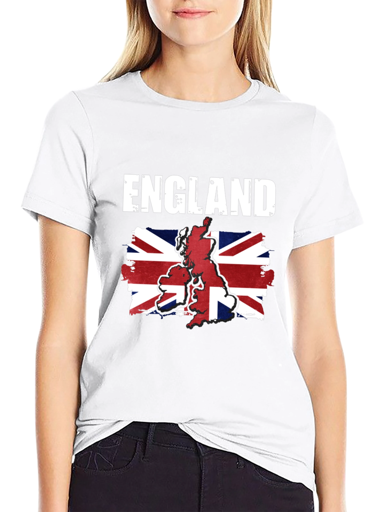 England Flag Graphic Tee - Black