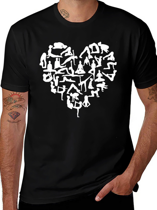 Yoga Love T-Shirt - Black Cotton Blend Tee